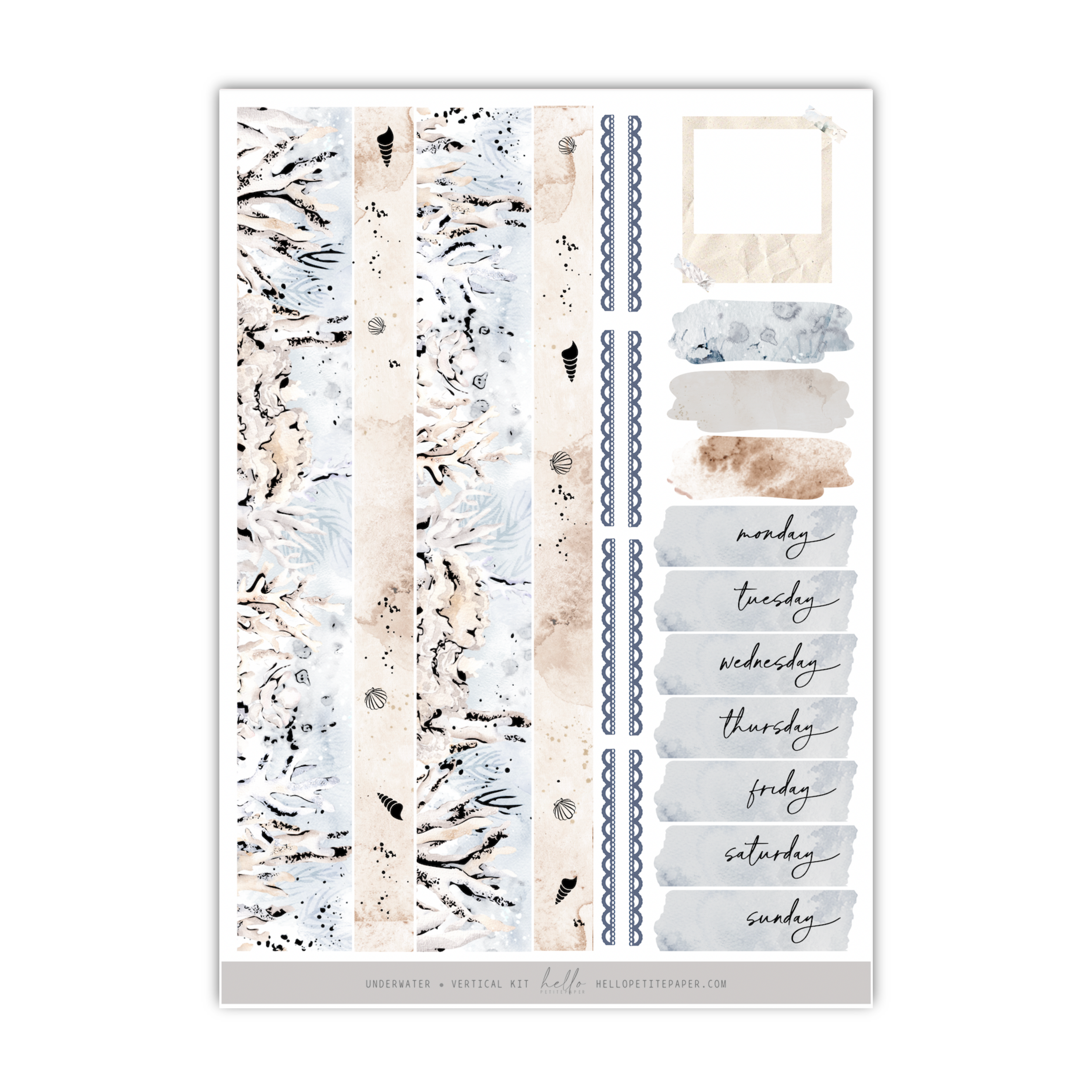 Underwater | Foiled Weekly Kit | Hello Petite Paper Collab