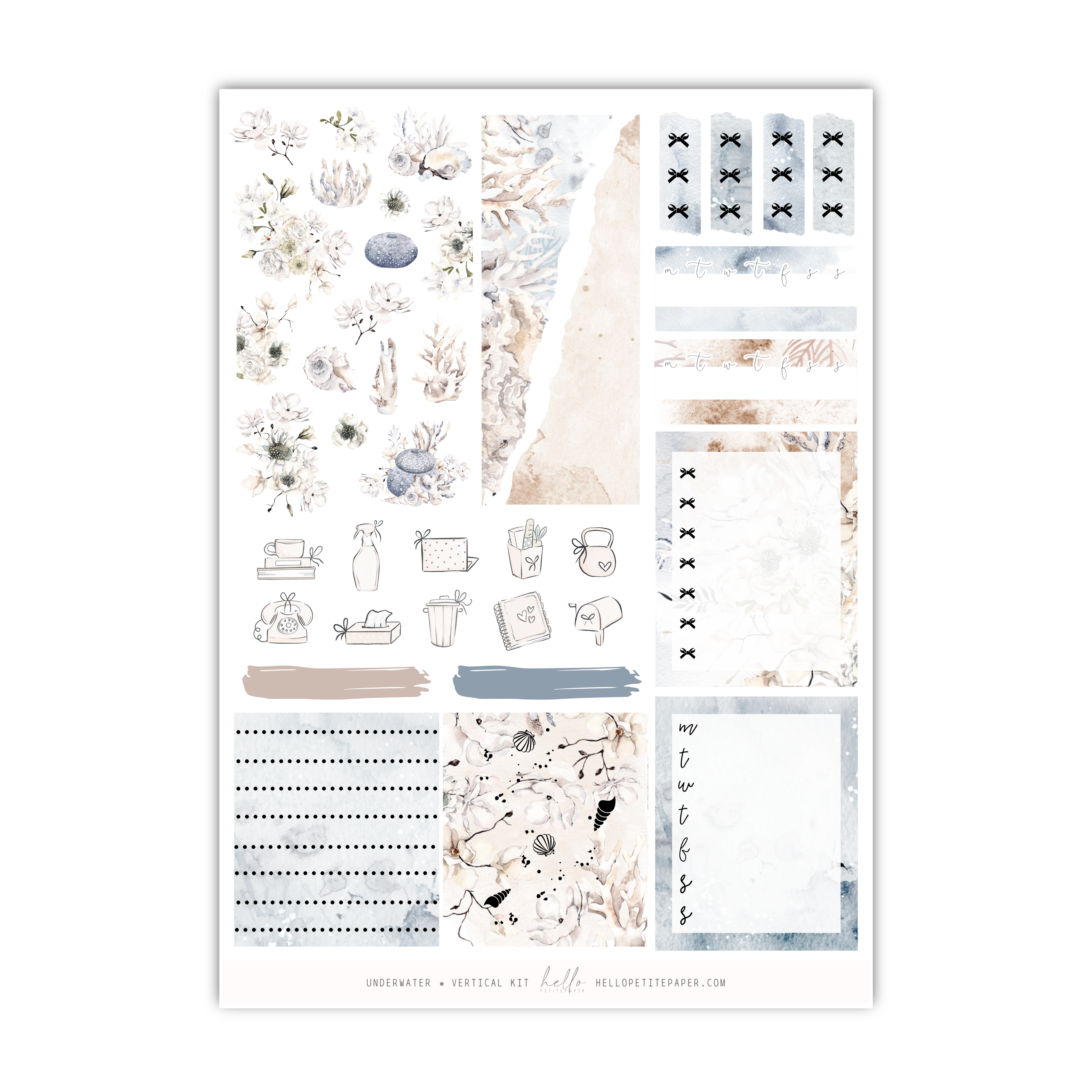 Underwater | Foiled Weekly Kit | Hello Petite Paper Collab