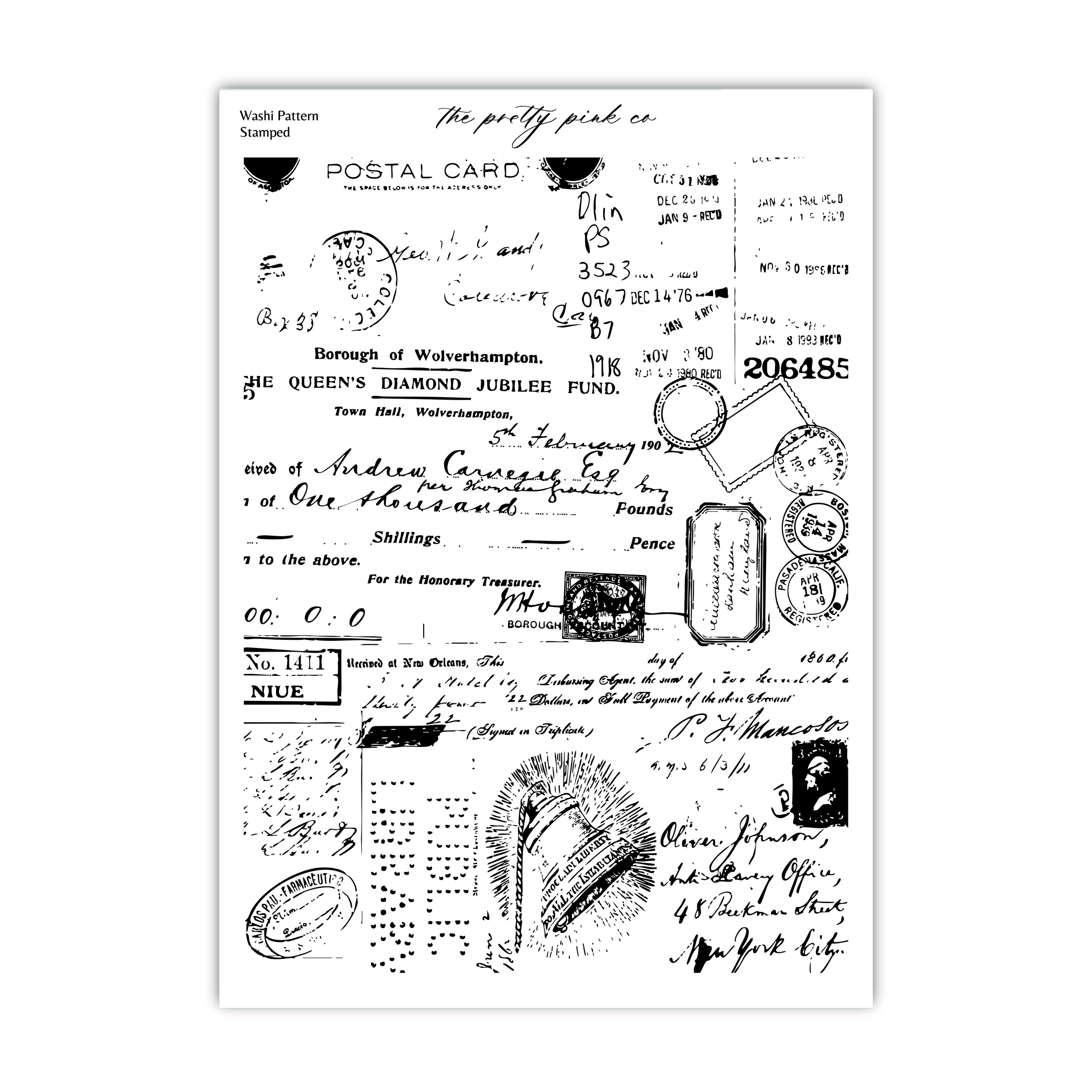 Foiled Tearable Washi Pattern | Stamped