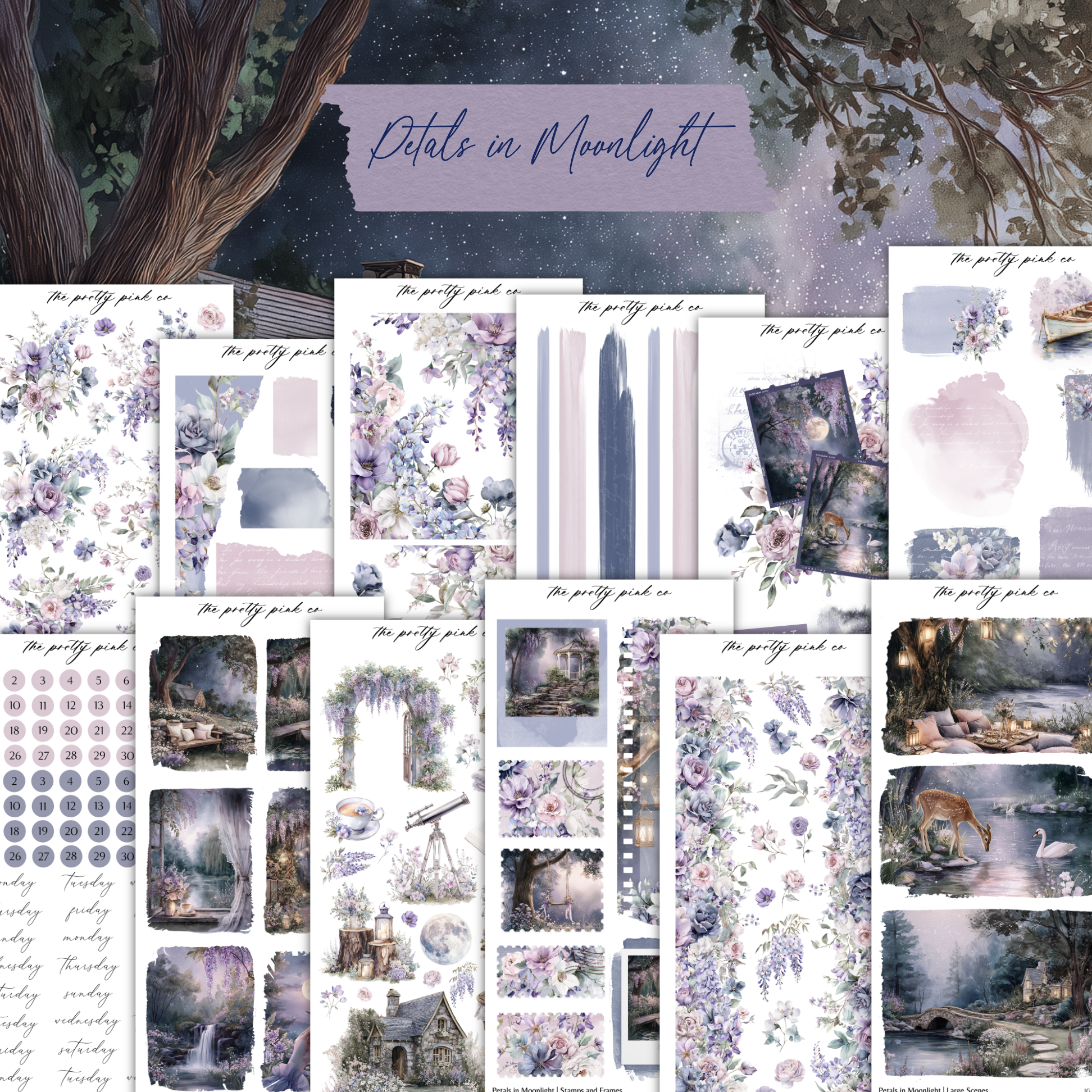 Petals in Moonlight | Decorative Kit