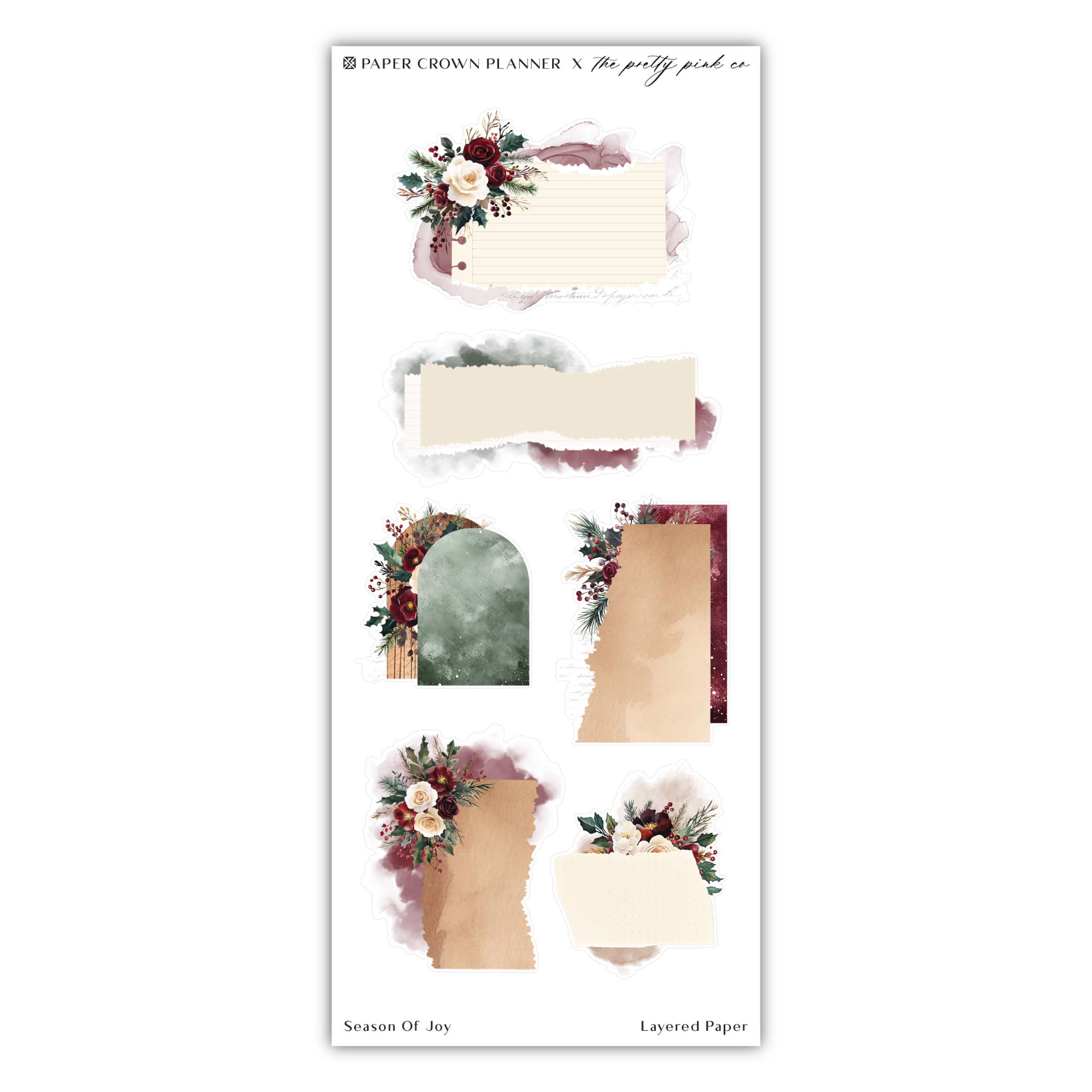 a sheet of paper with flowers on it