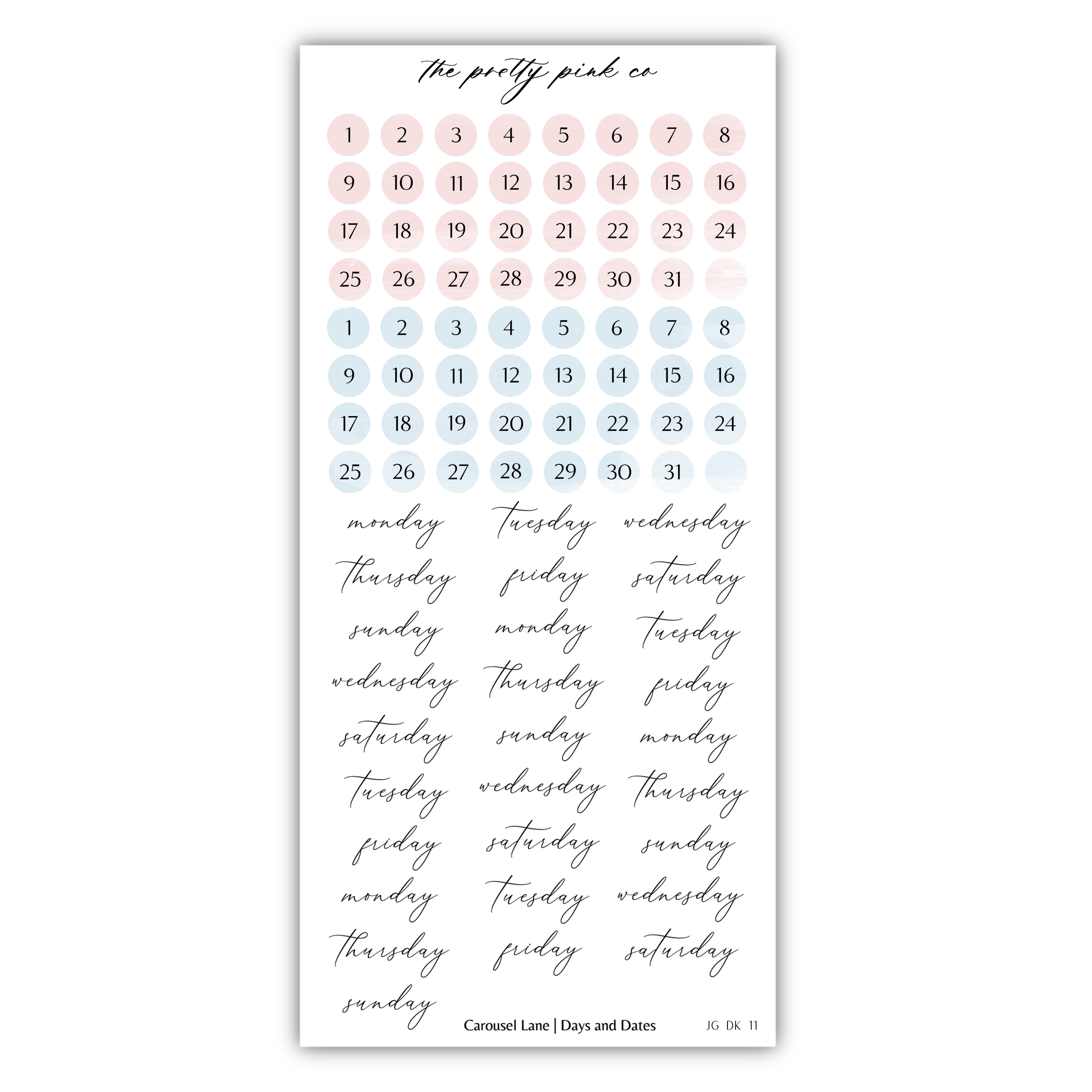 a calendar sticker with the words, the year of the year
