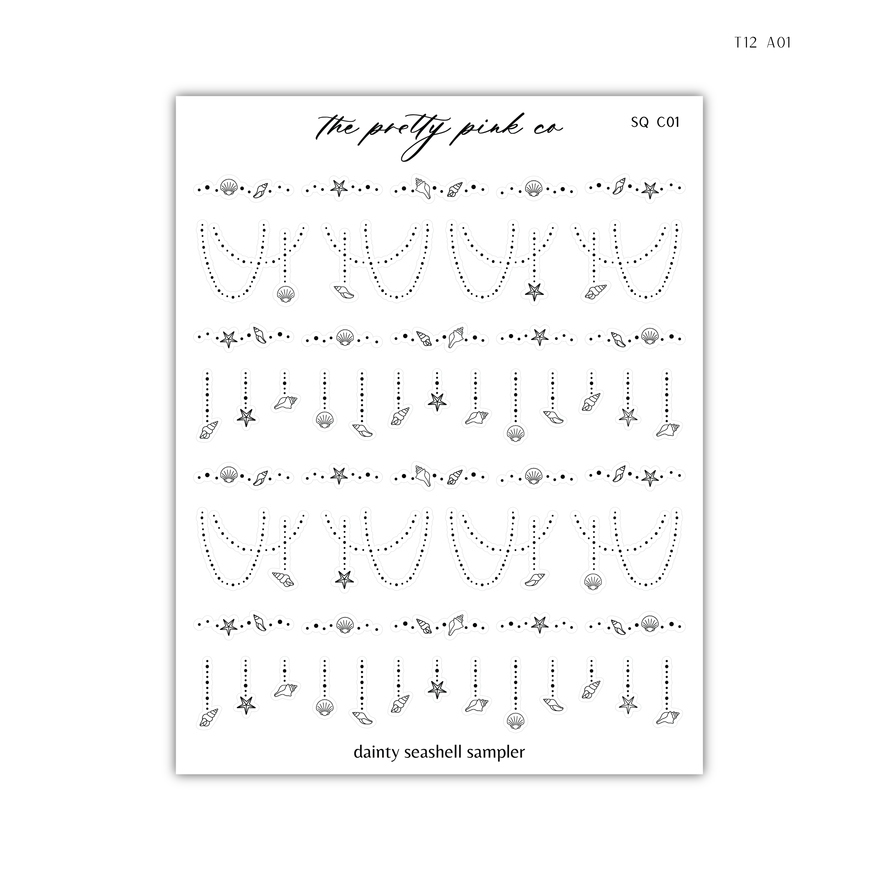 a sheet of paper with a drawing of a pattern on it