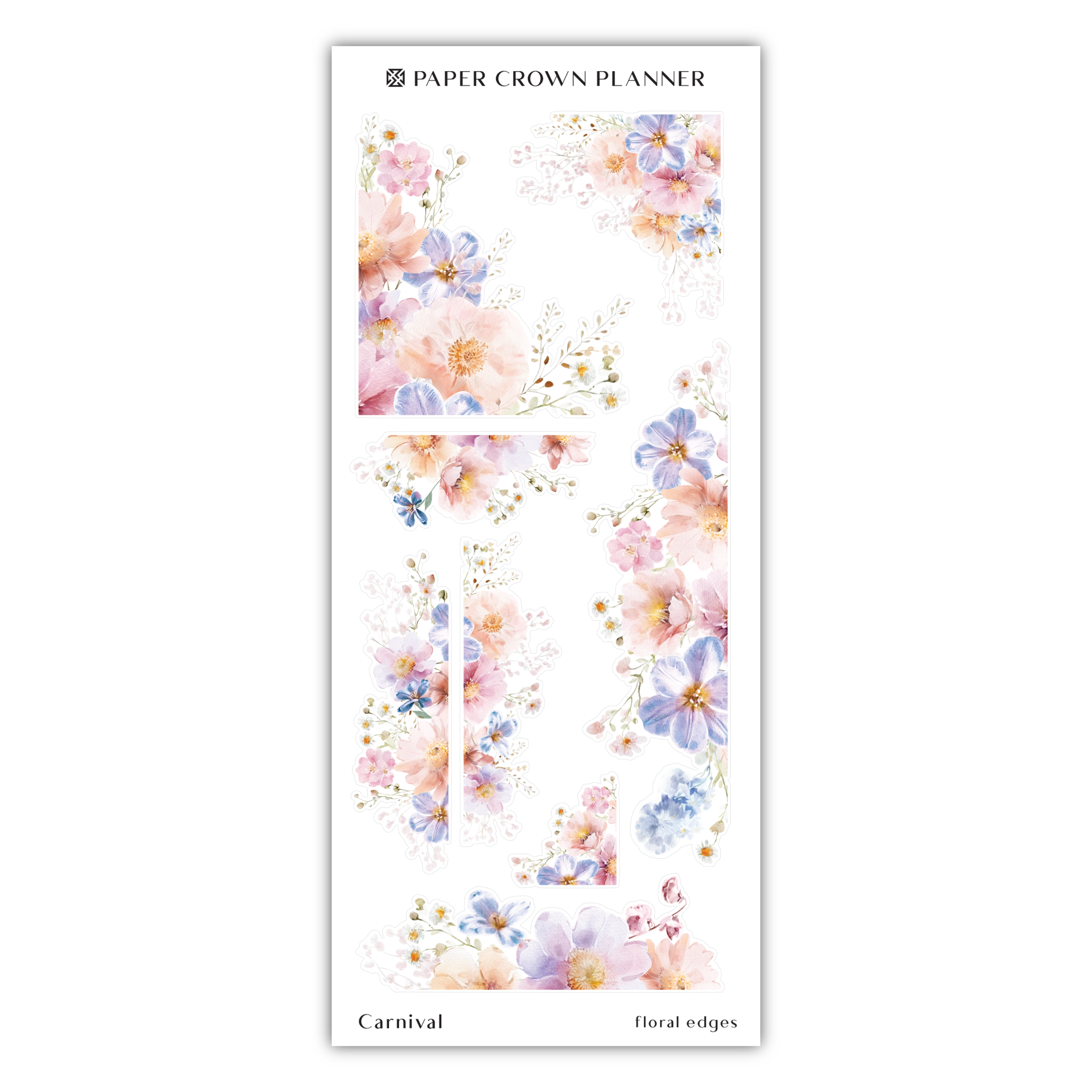 a sheet of paper with flowers on it