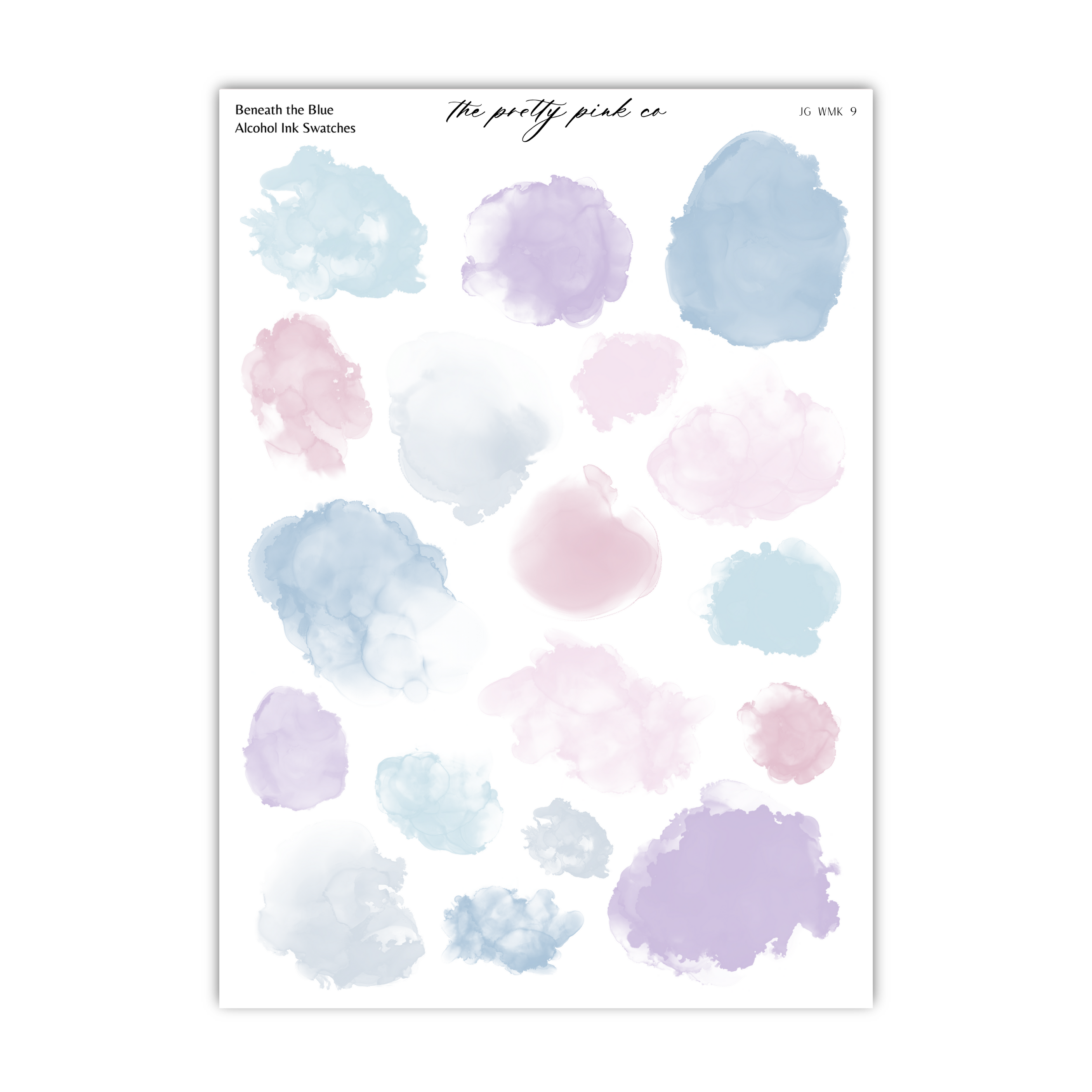 a sheet of watercolor paint on a white background