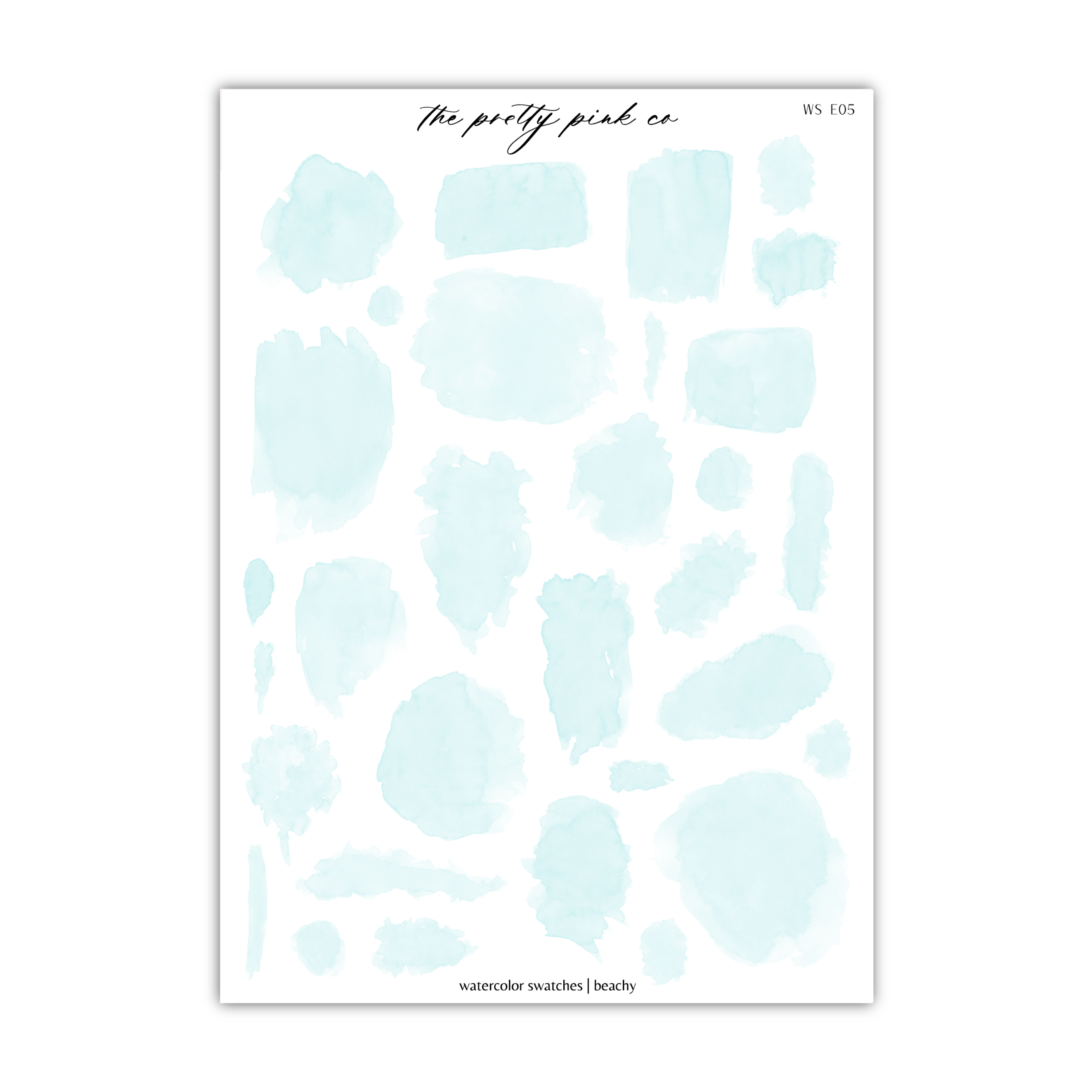 a sheet of watercolor paint on a white background