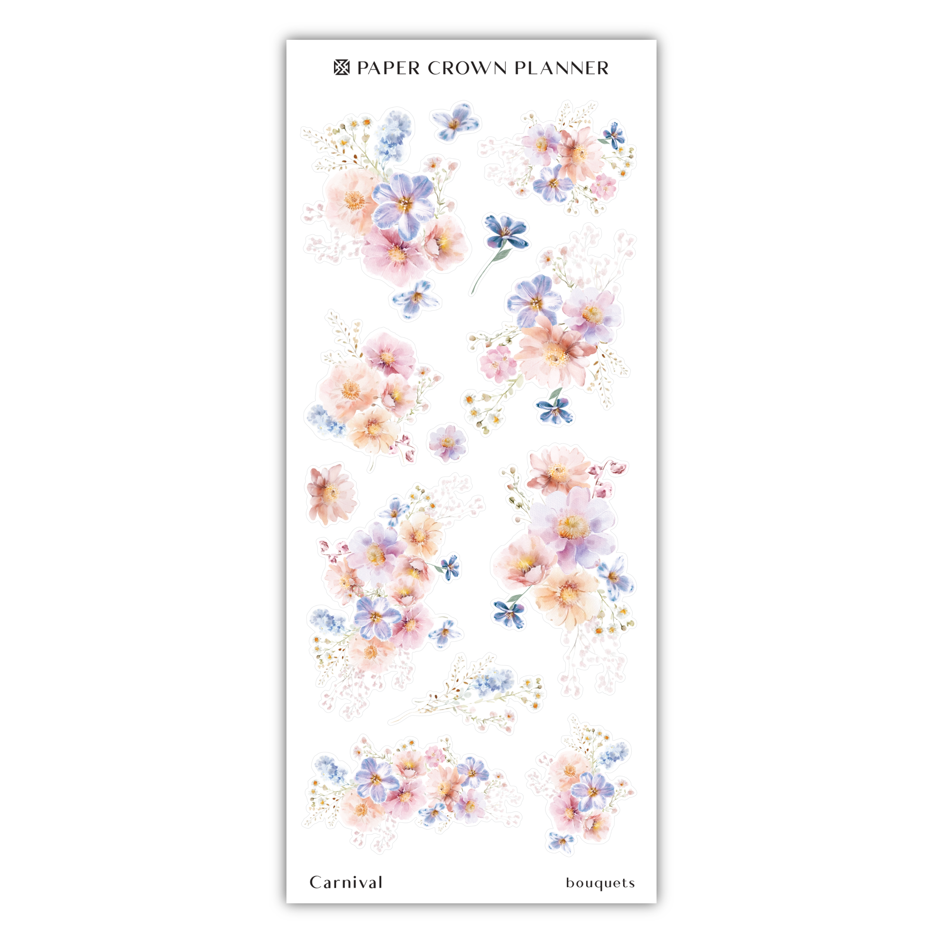 a sheet of paper with flowers on it