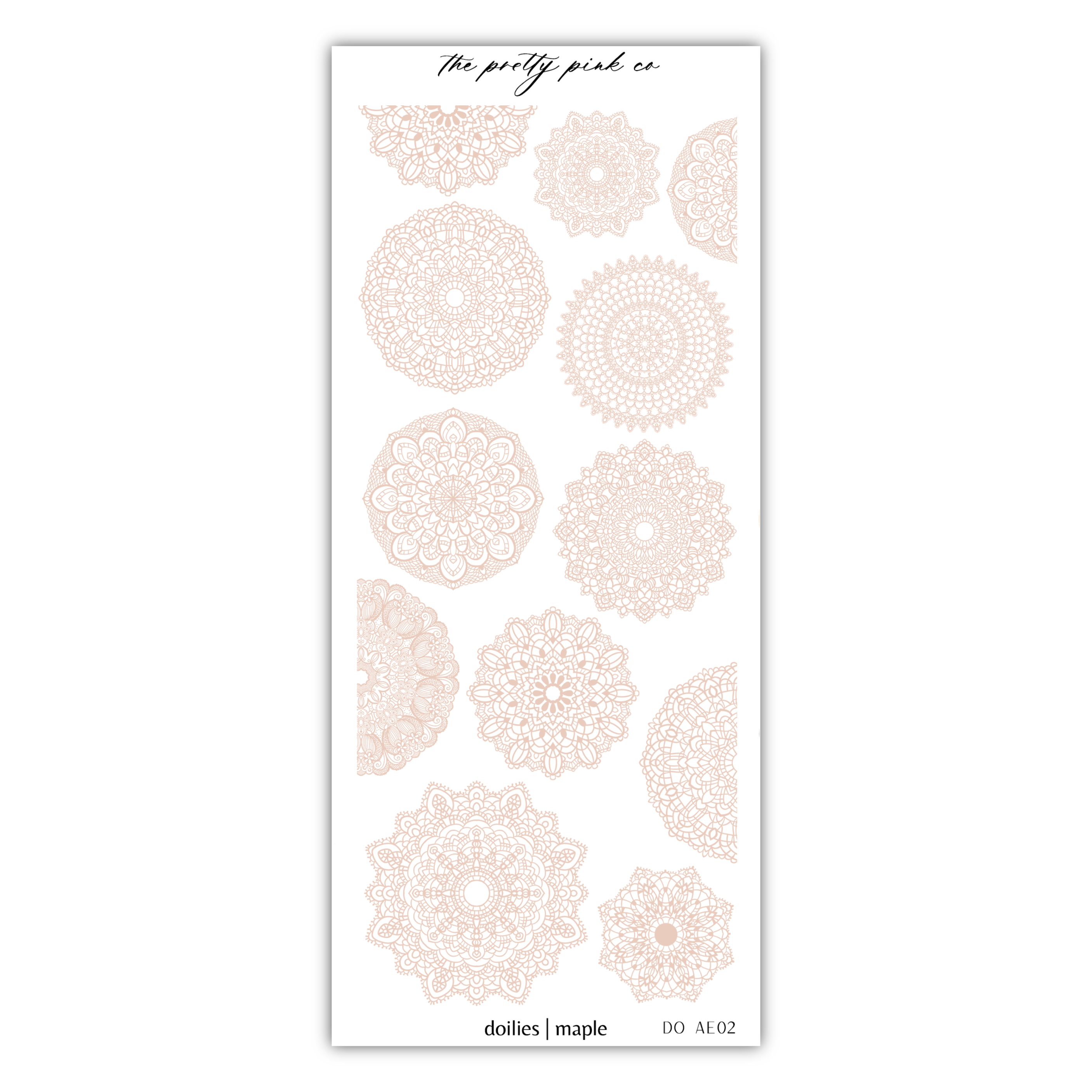 a sticker with a pattern of flowers on it