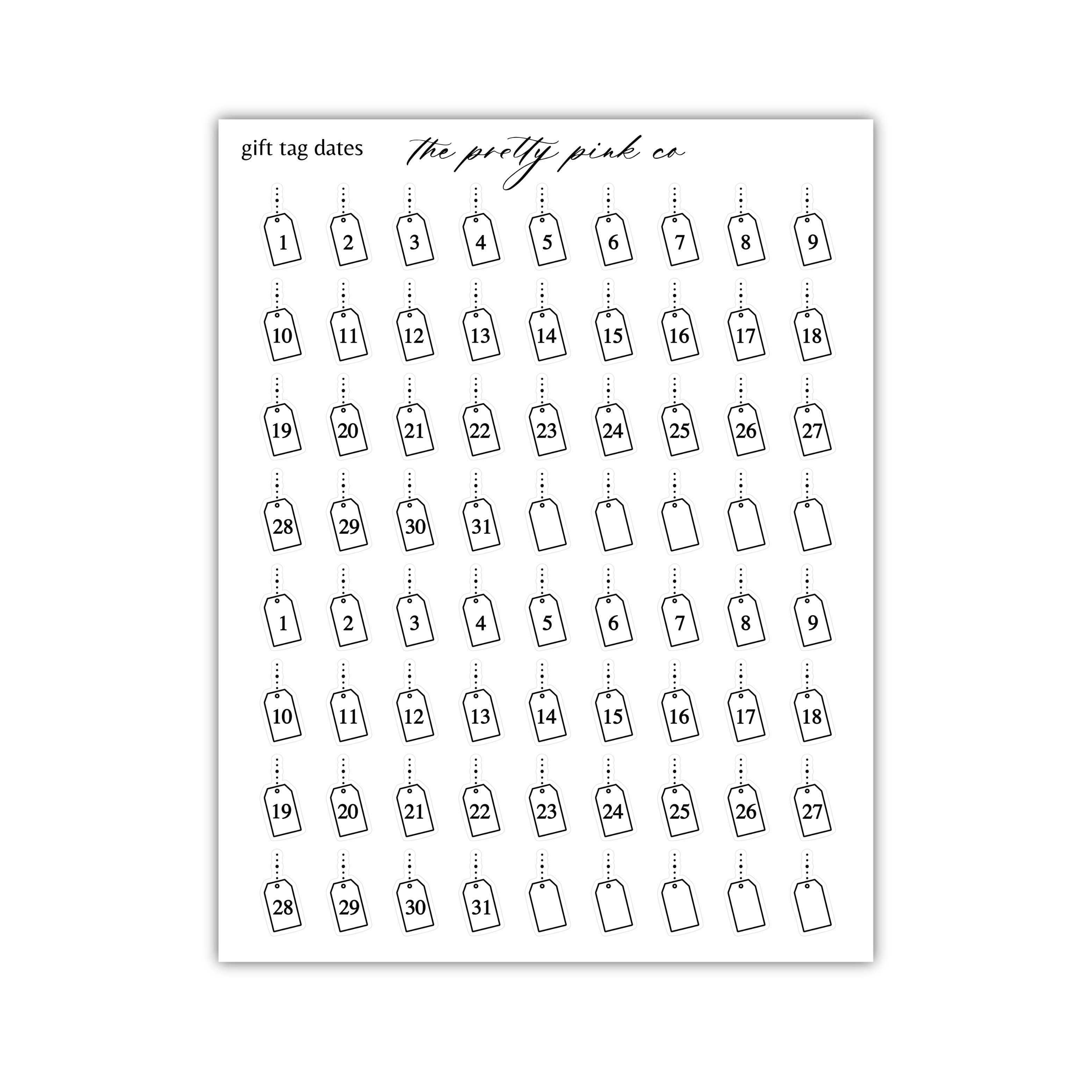 a sheet of paper with a line drawing of luggage
