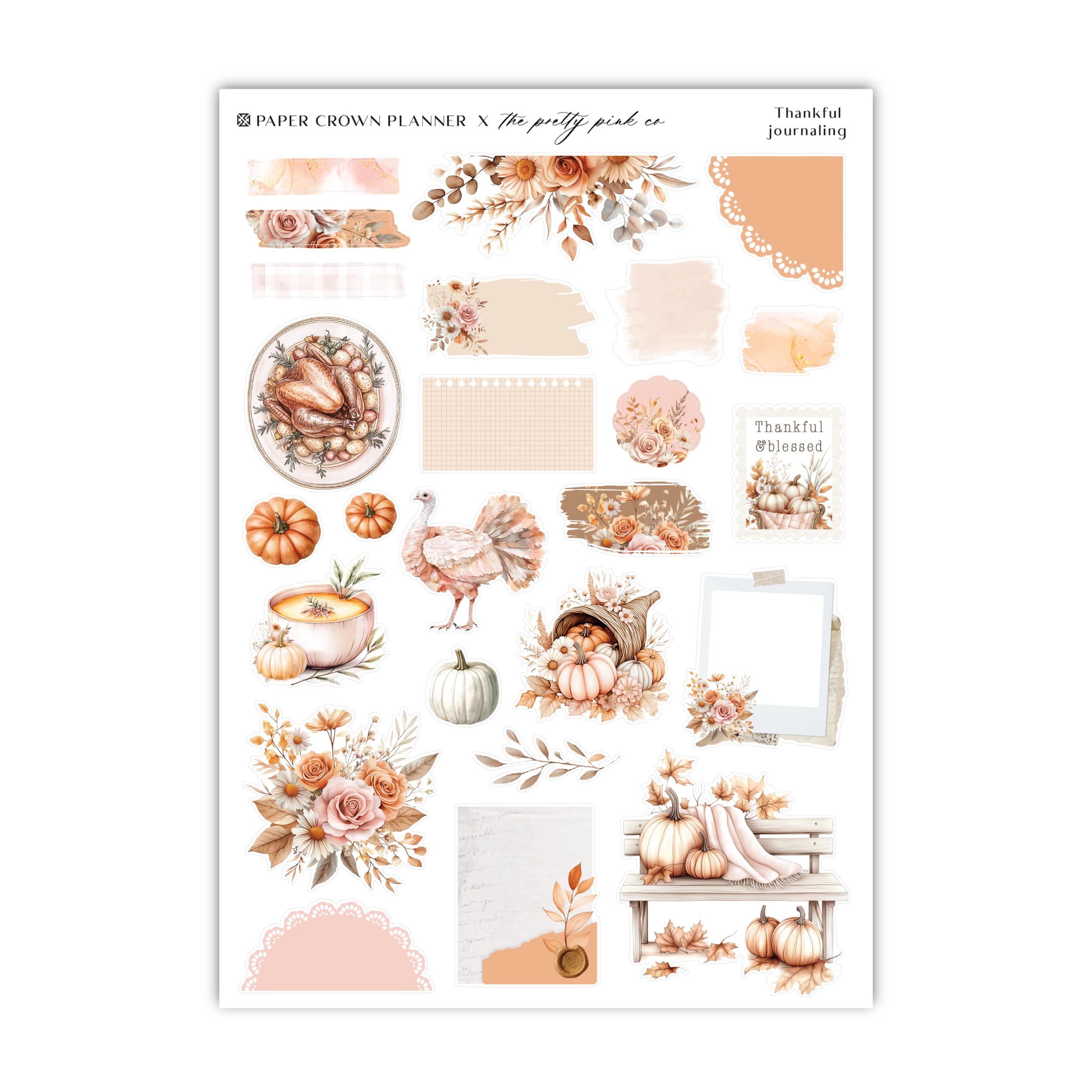 a sticker sheet with a bunch of different things on it