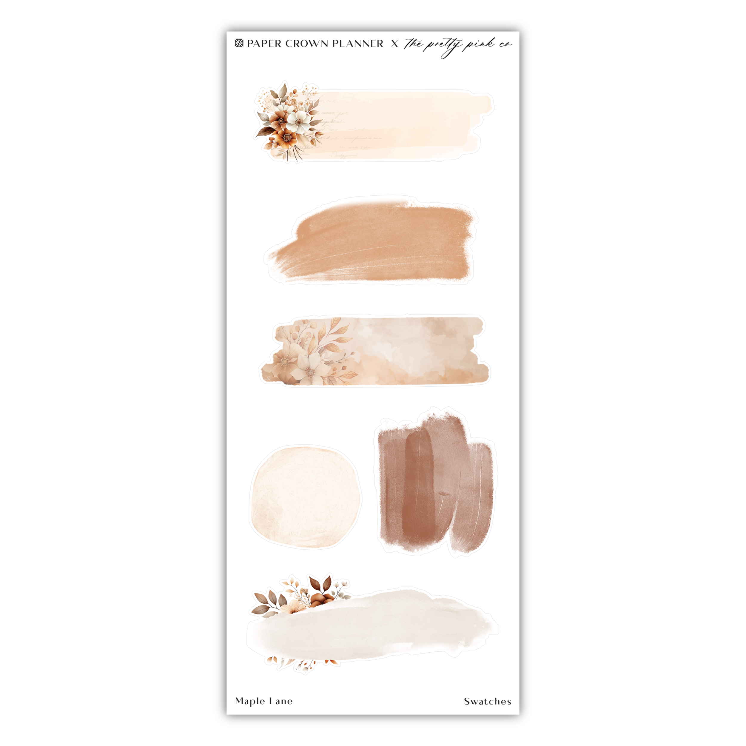 a sticker of different shades of brown and beige