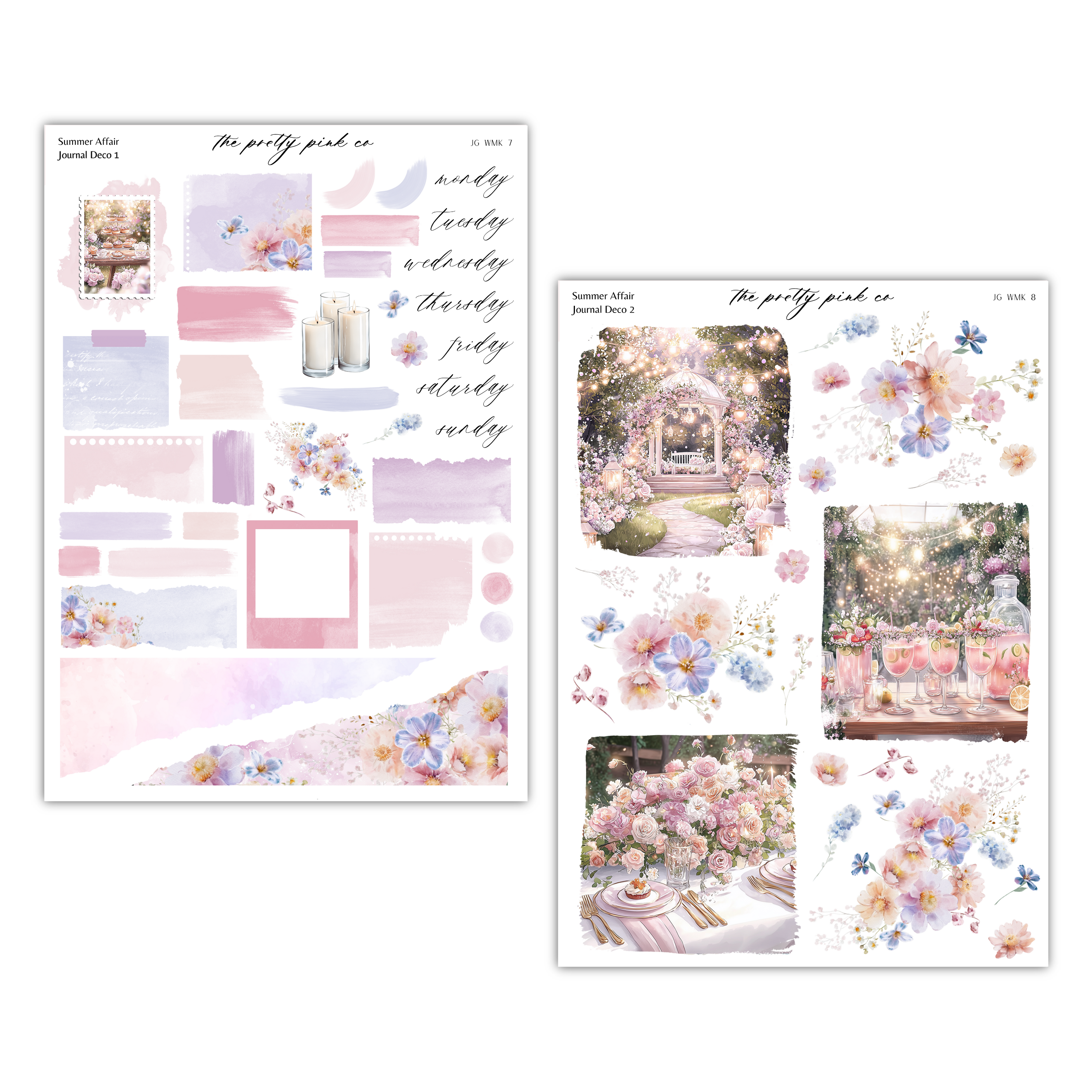 a picture of a paper with flowers and a candle