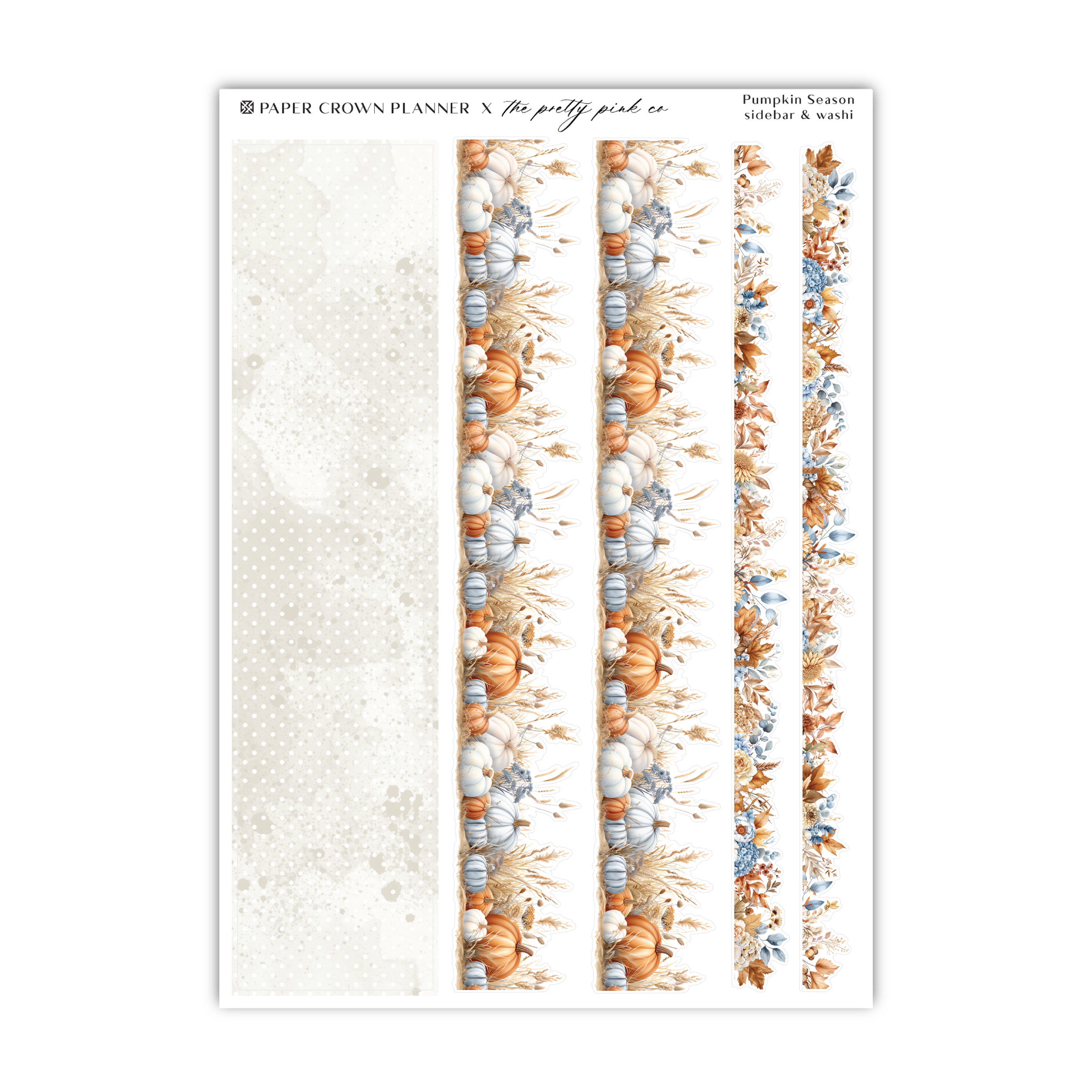 a set of paper sheets with flowers and leaves on them
