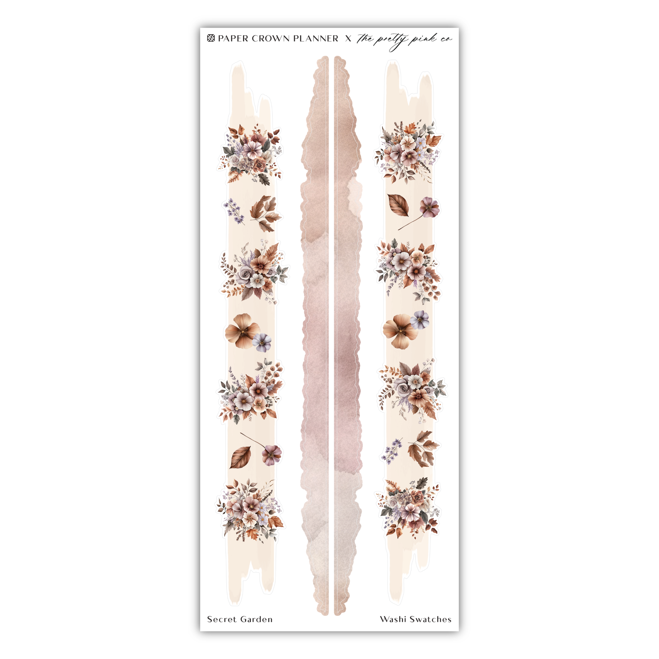 a watercolor sticker with flowers on it