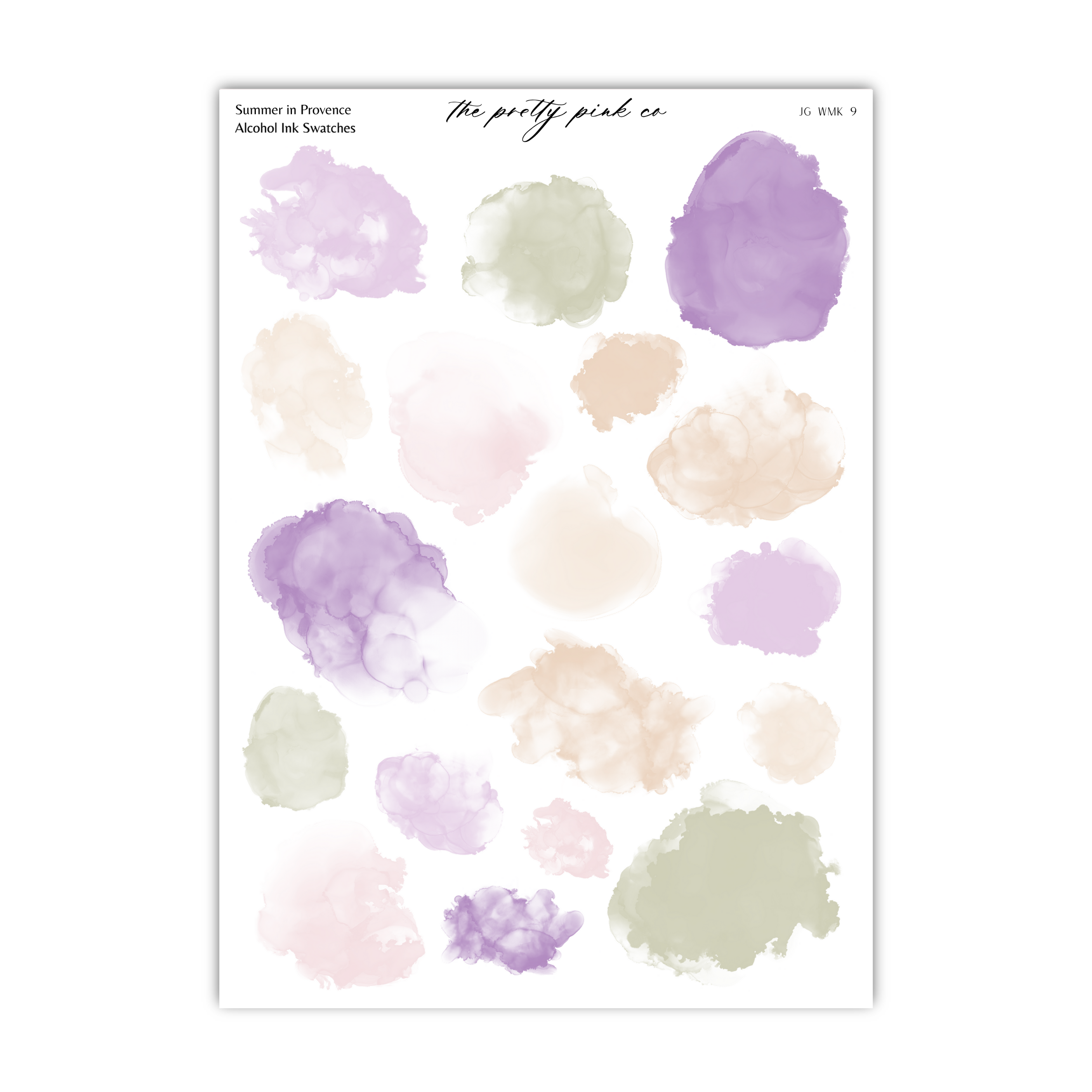 a sheet of watercolor paint on a white background