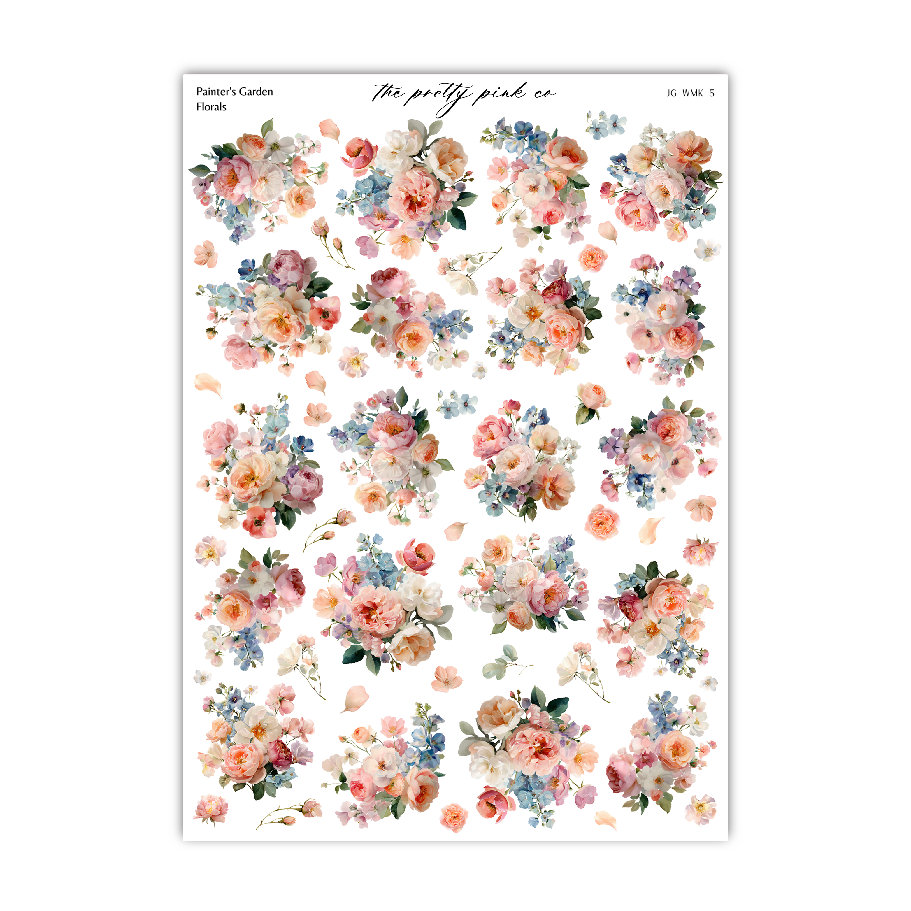 a collection of various floral arrangements, including different types of flowers and foliage, arranged in a visually appealing manner.