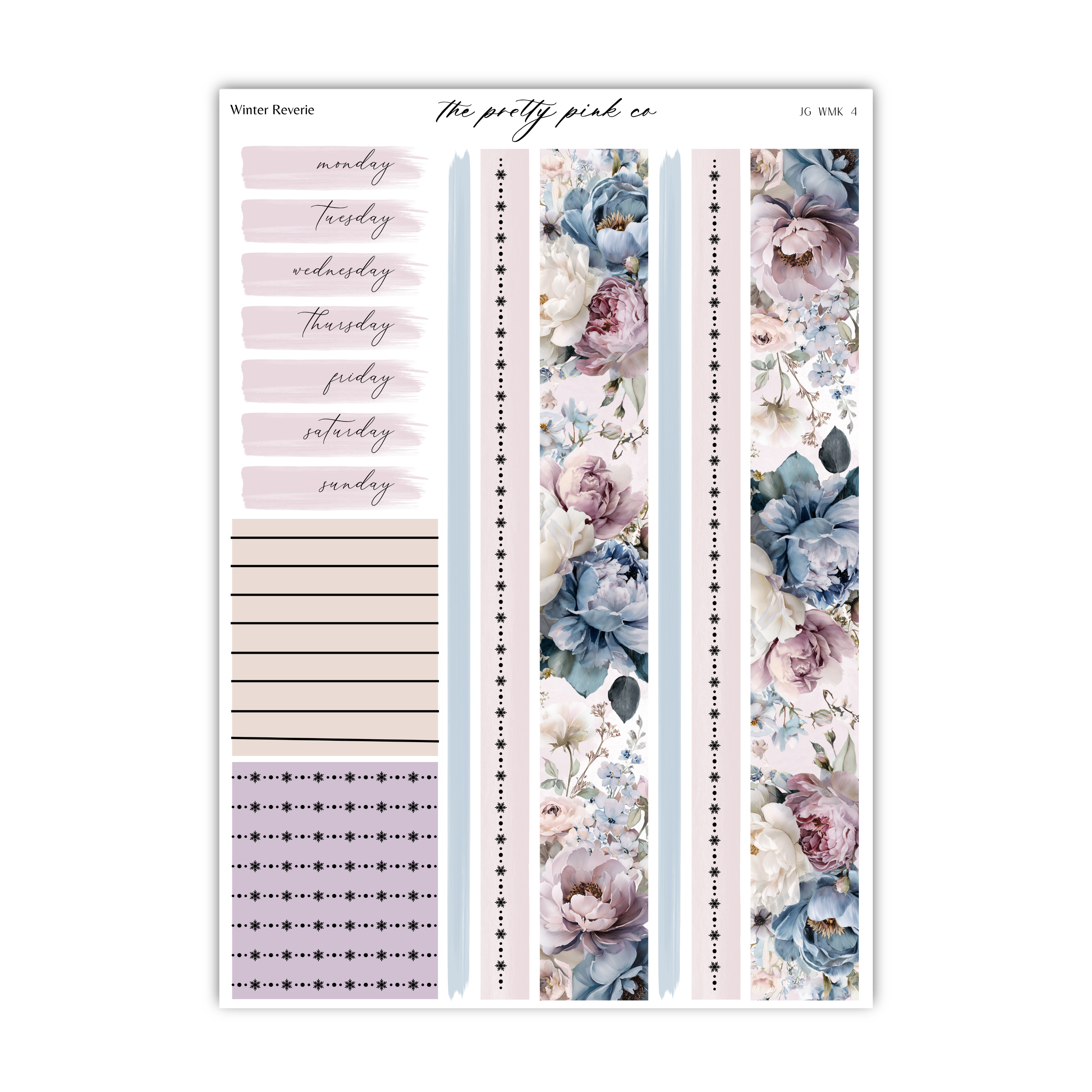 The image is a collection of design elements, including a floral pattern, a striped pattern, and a grid-like pattern, all set against a white background.