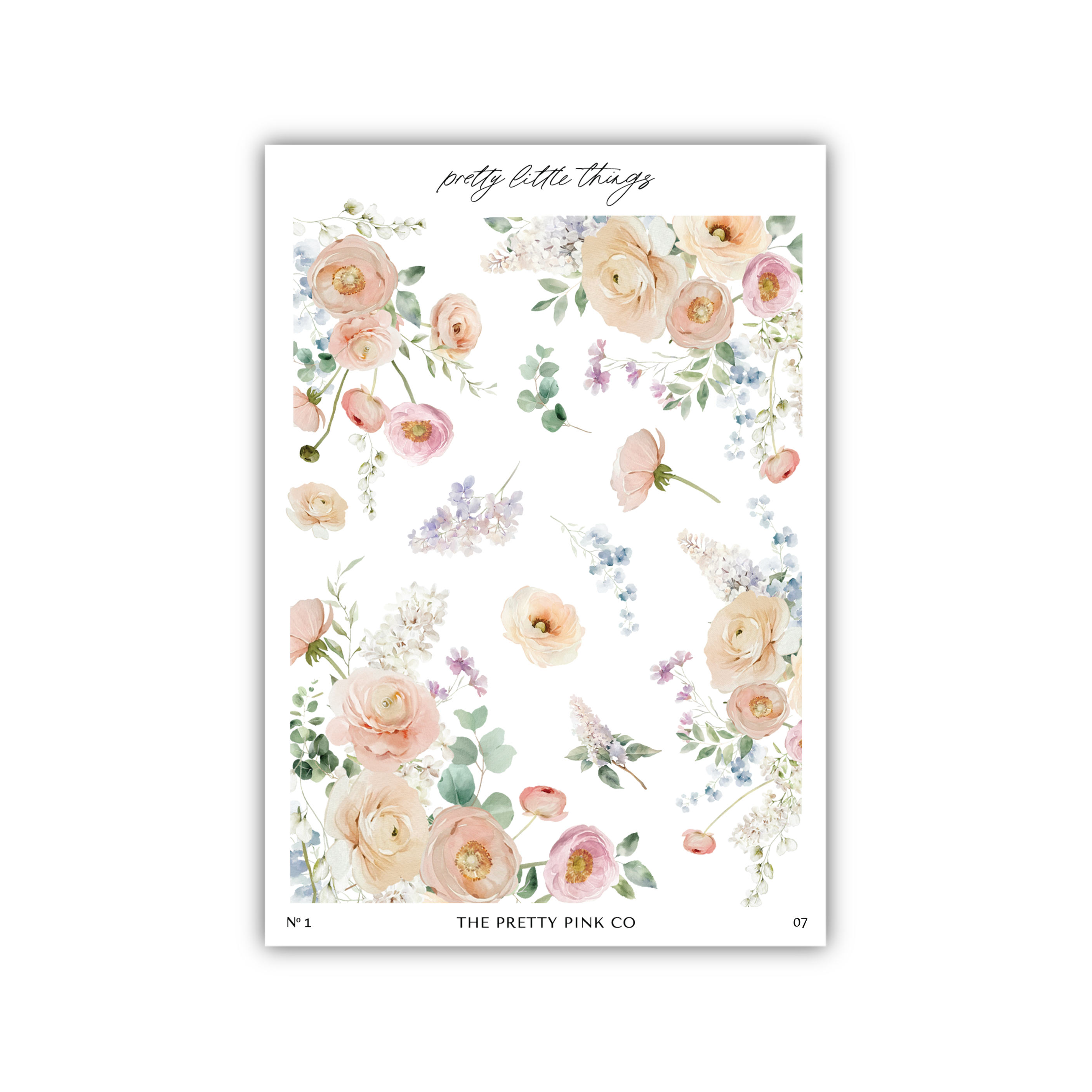 the pretty pink co sticker sheet