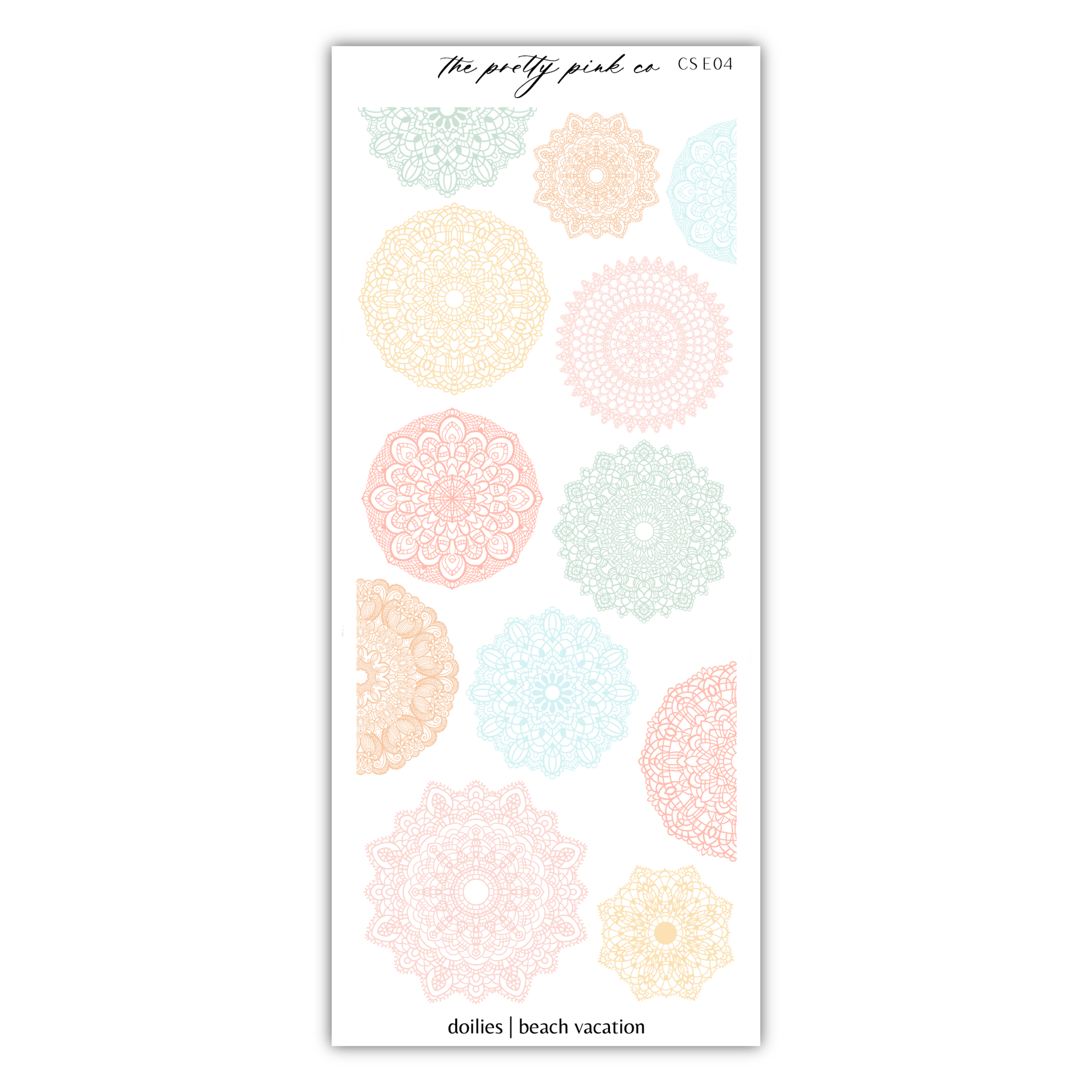 a sticker with a bunch of flowers on it