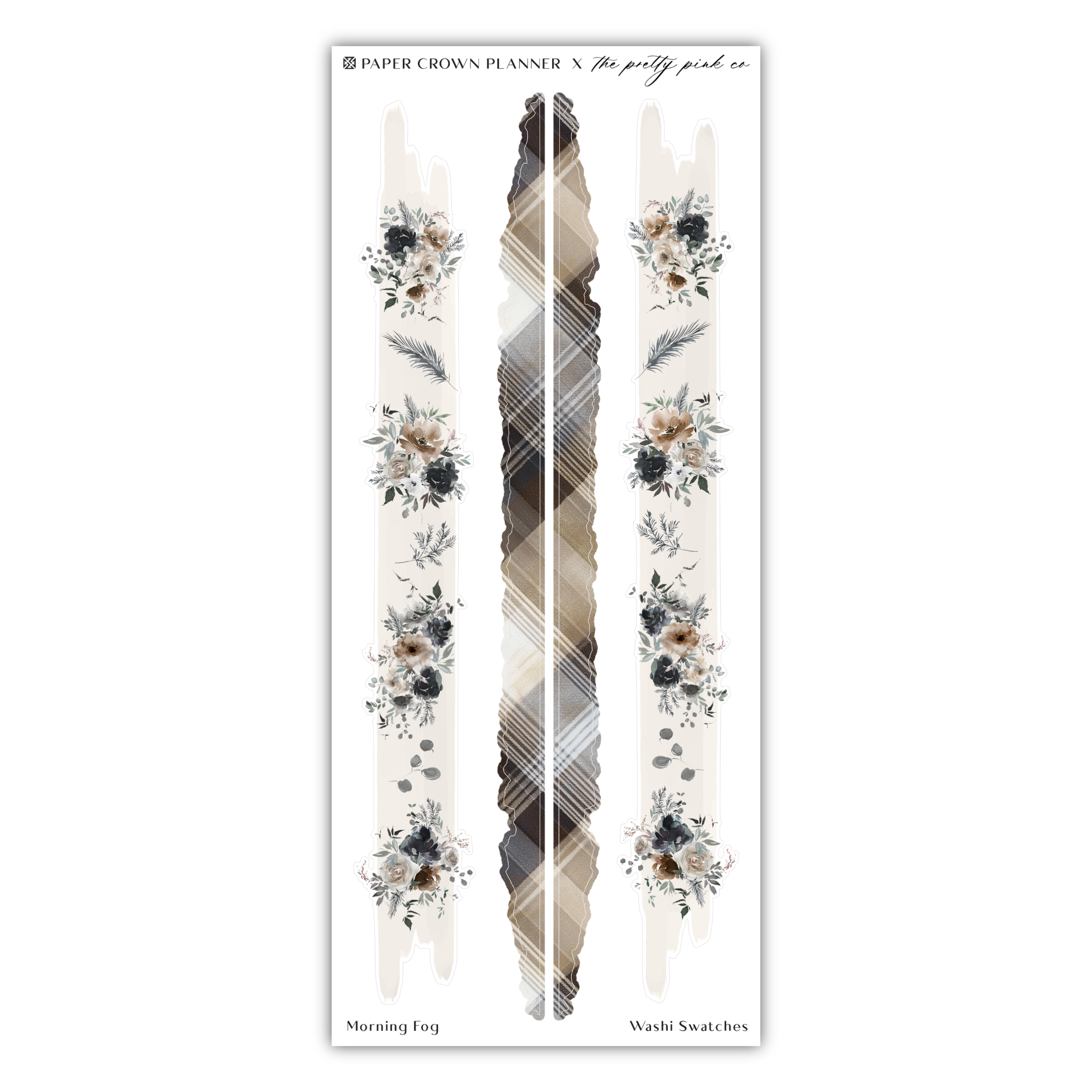 a sticker with a tie and flowers on it