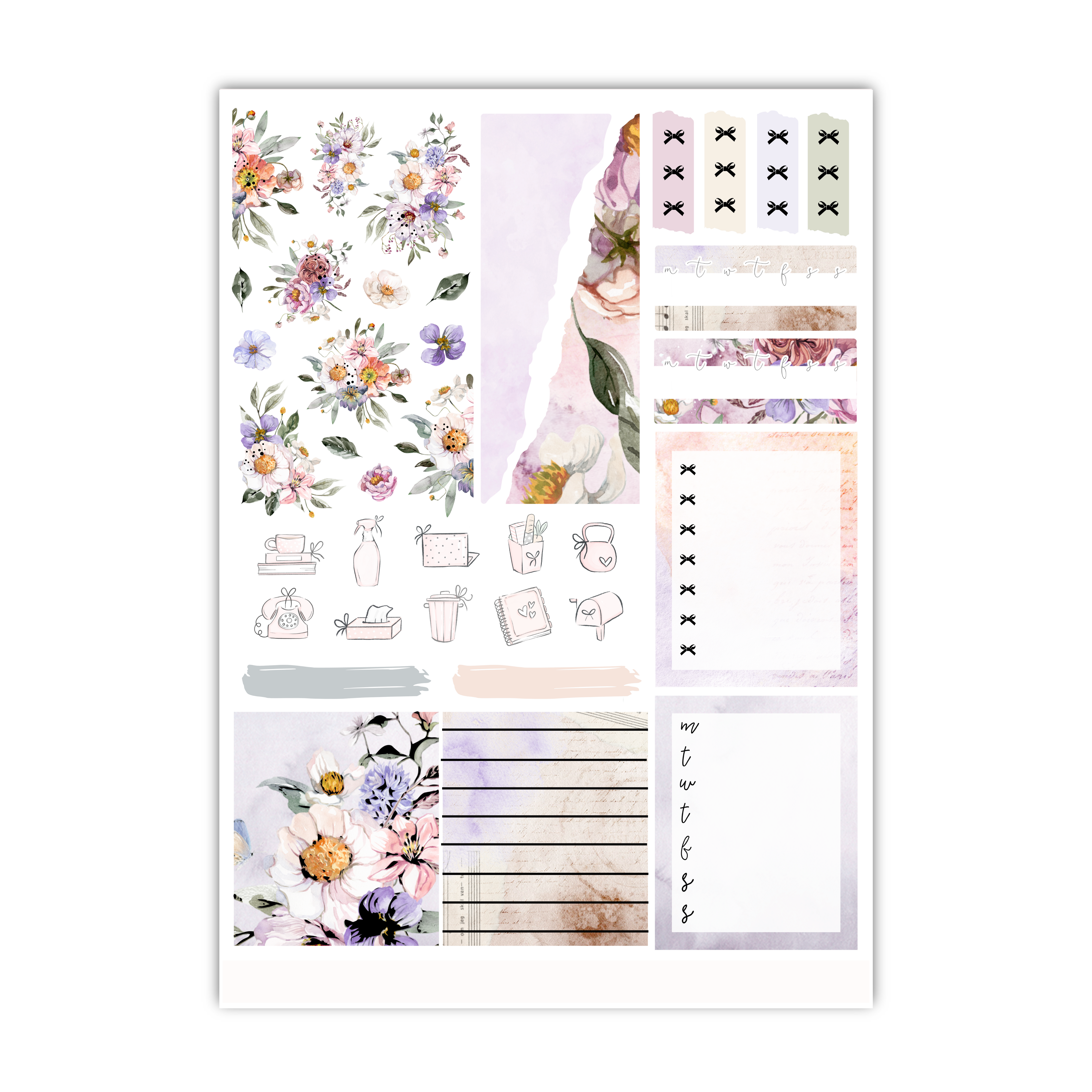 Where Flowers Bloom | Foiled Weekly Kit | Hello Petite Paper Collab