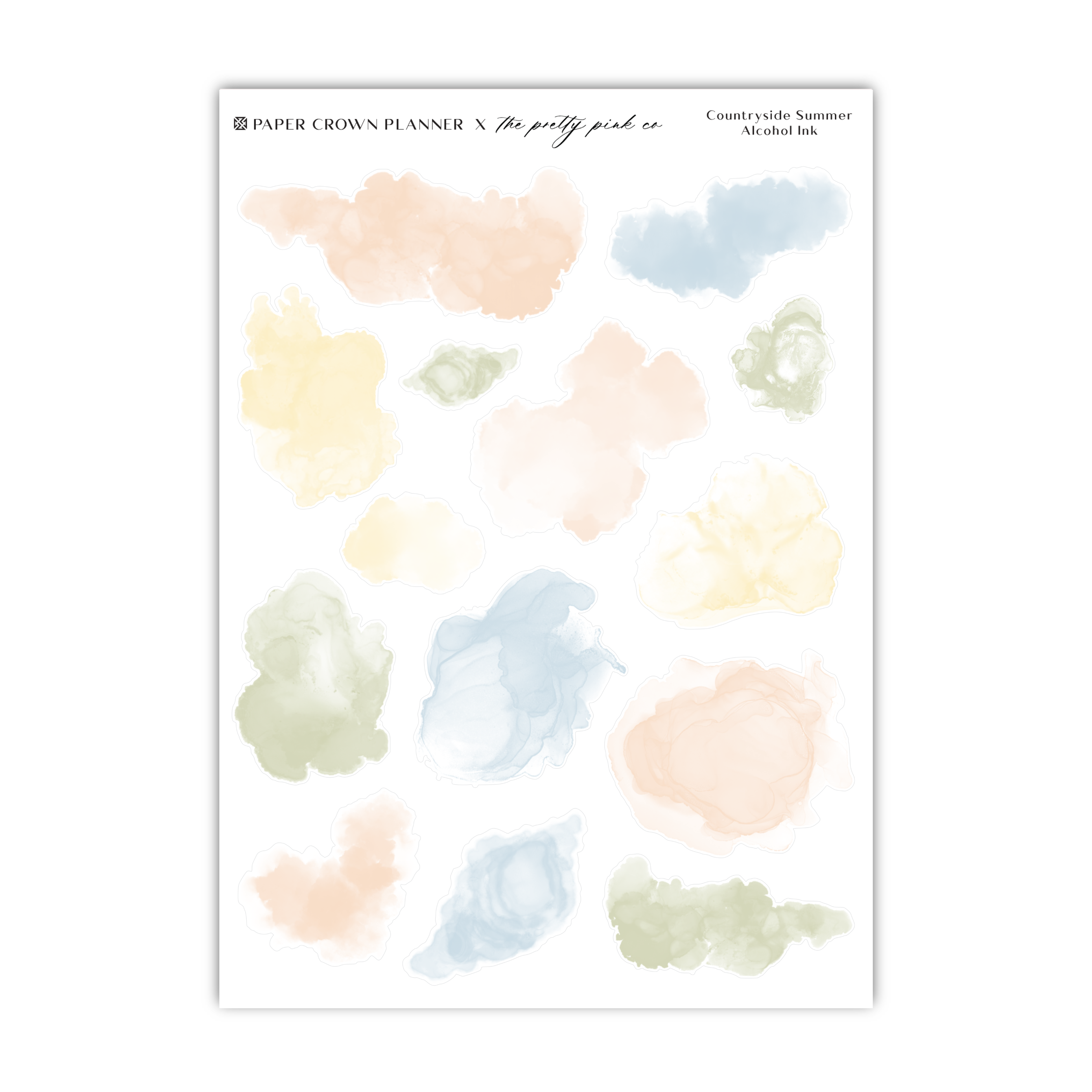 a sheet of watercolor paint on a white background