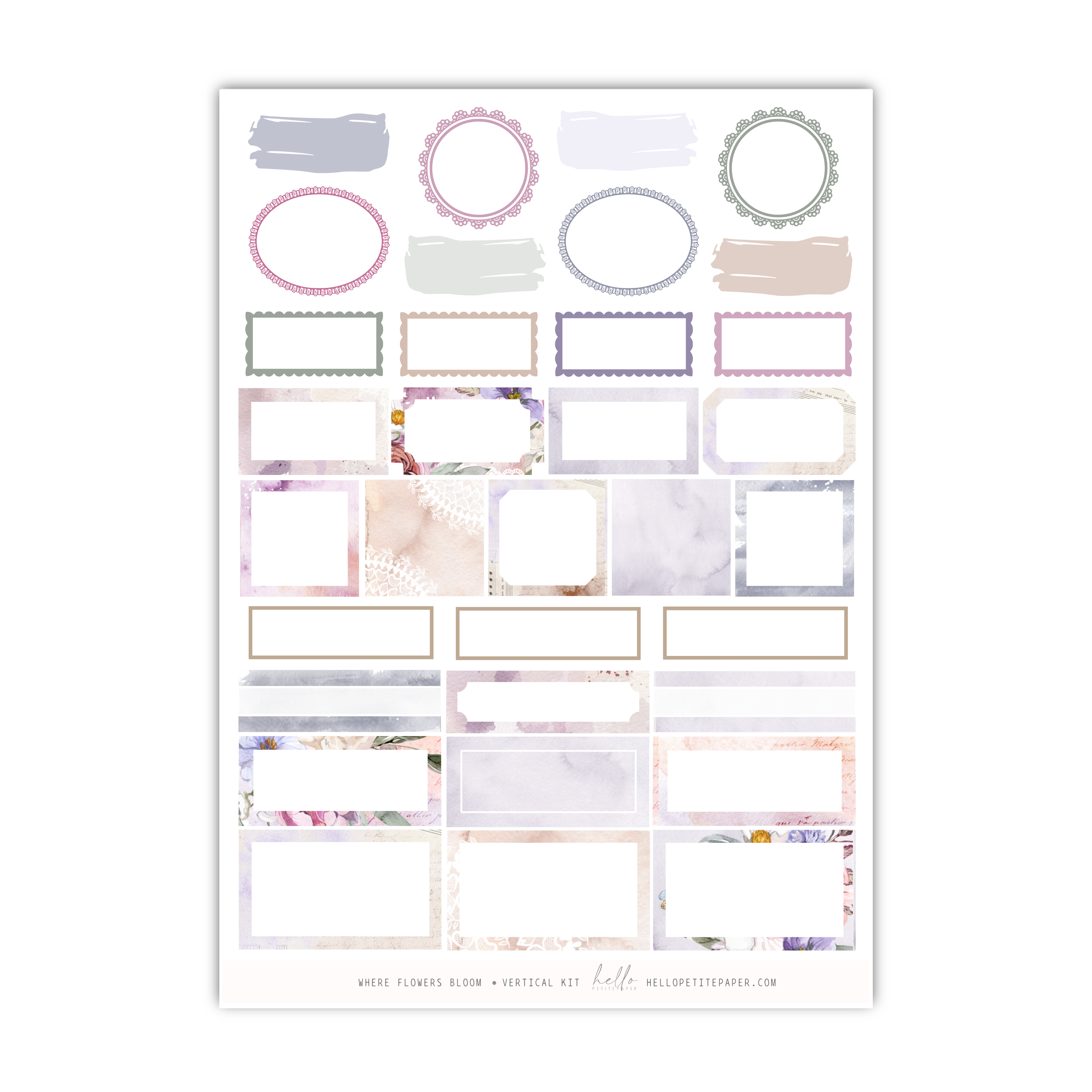 Where Flowers Bloom | Foiled Weekly Kit | Hello Petite Paper Collab