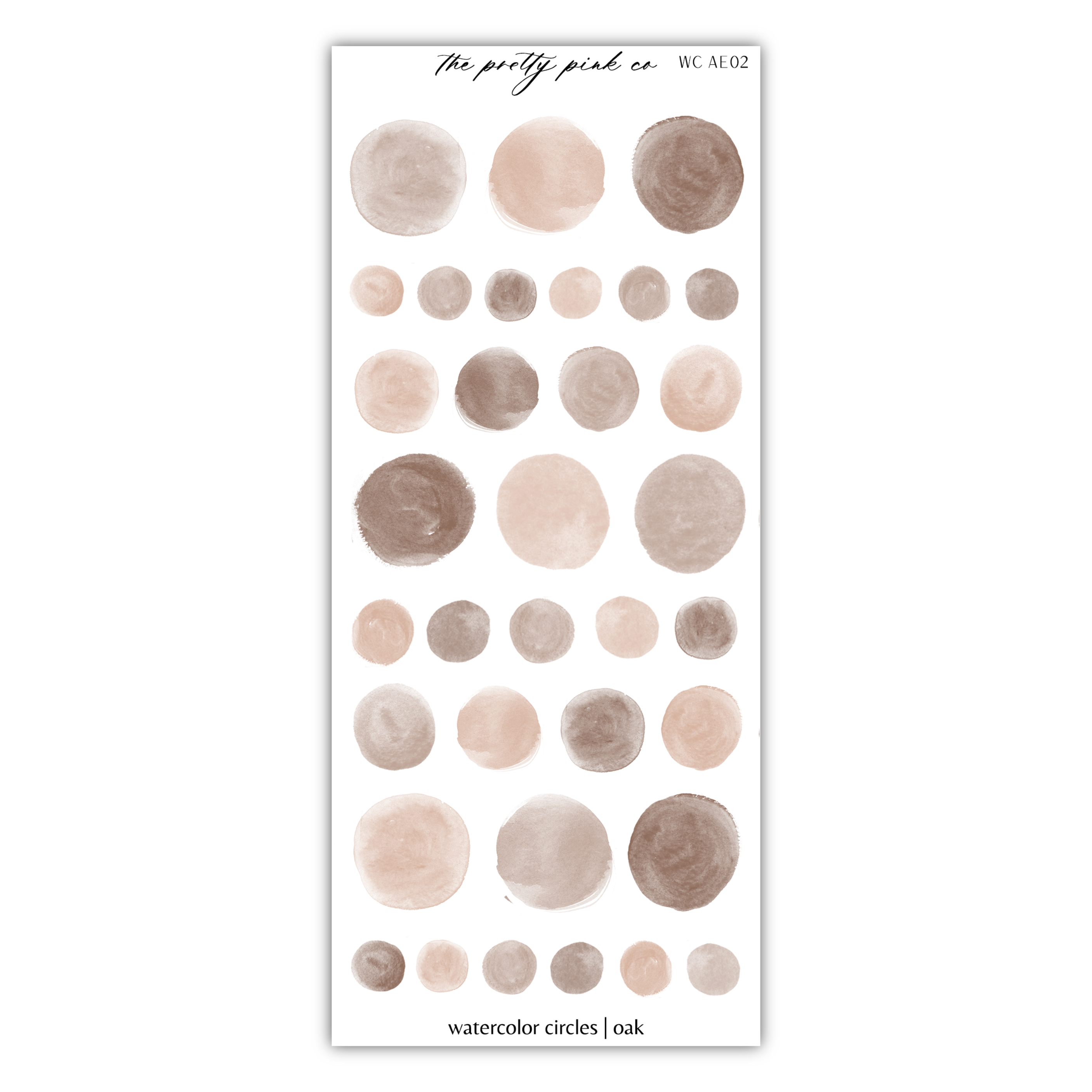 a sticker with a brown and white polka dot pattern