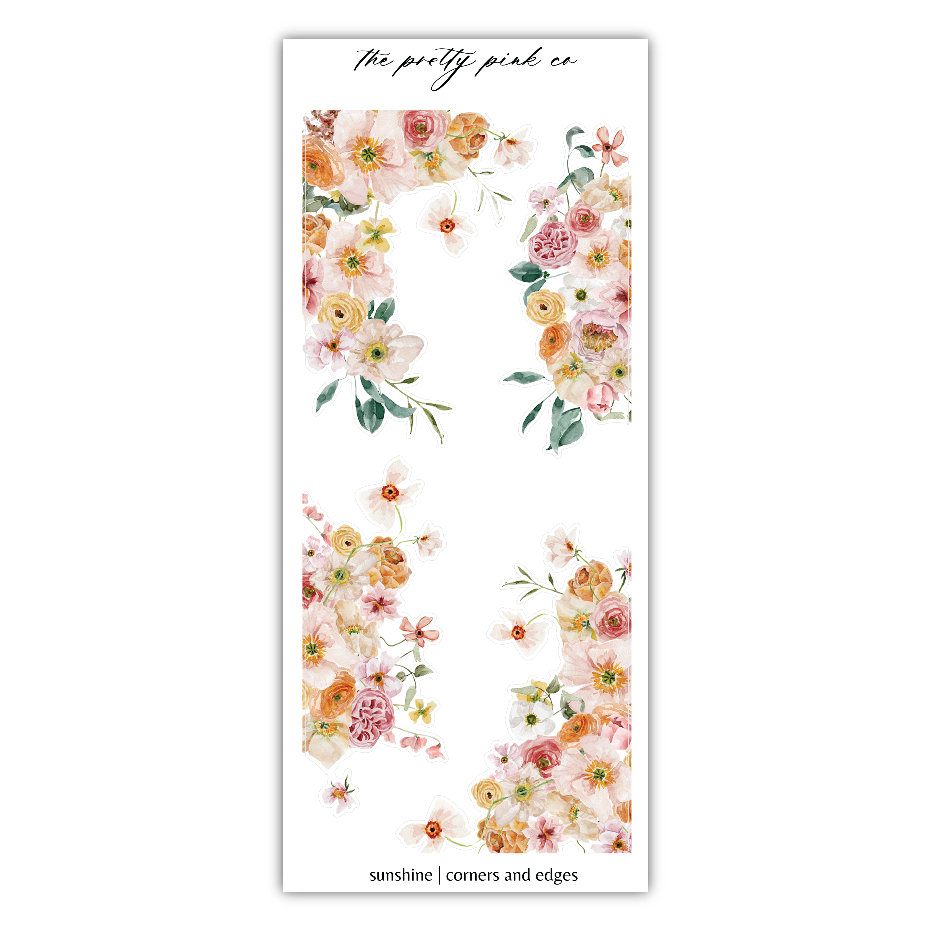 a sticker with flowers and leaves on it