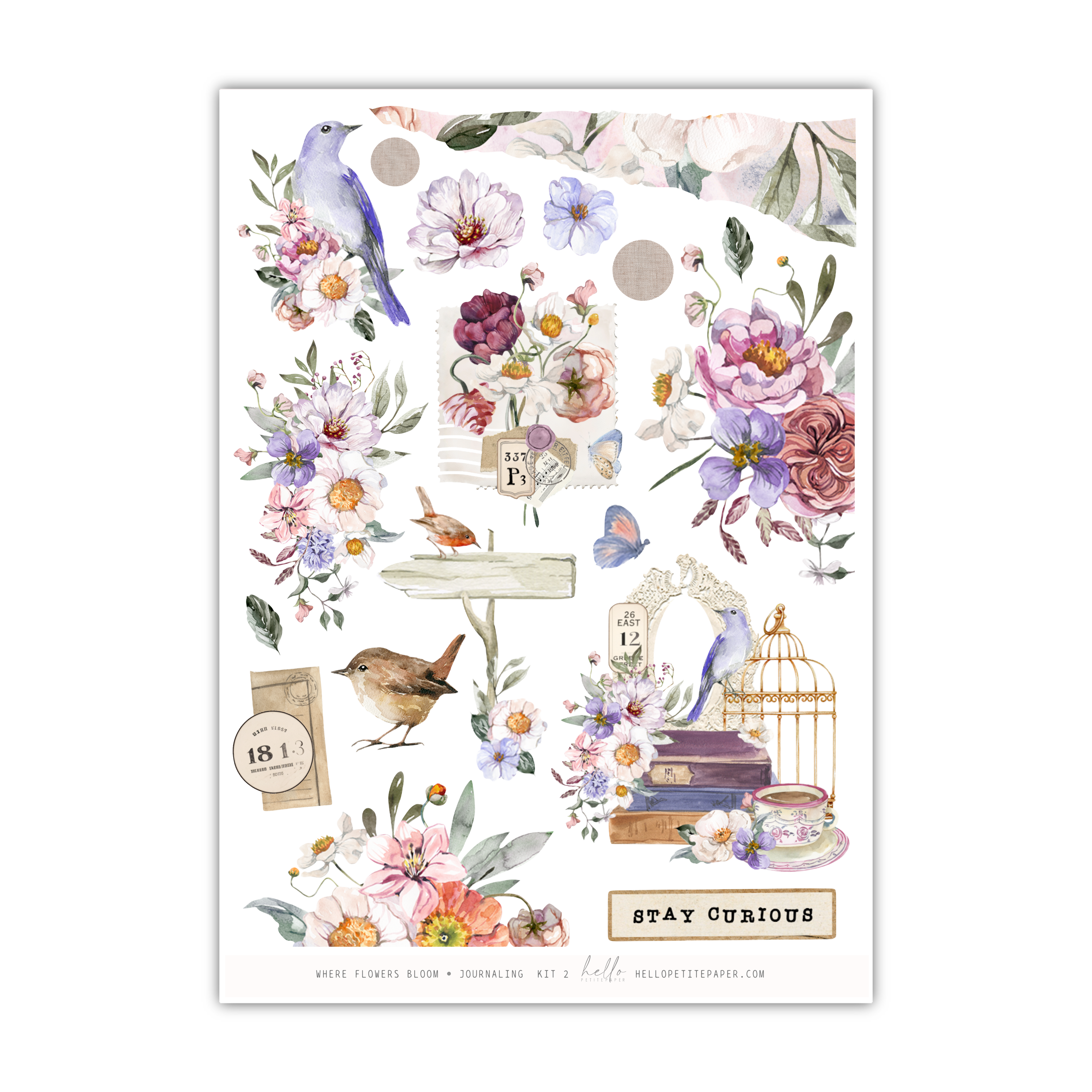 Where Flowers Bloom | Journaling Kit | Hello Petite Paper Collab