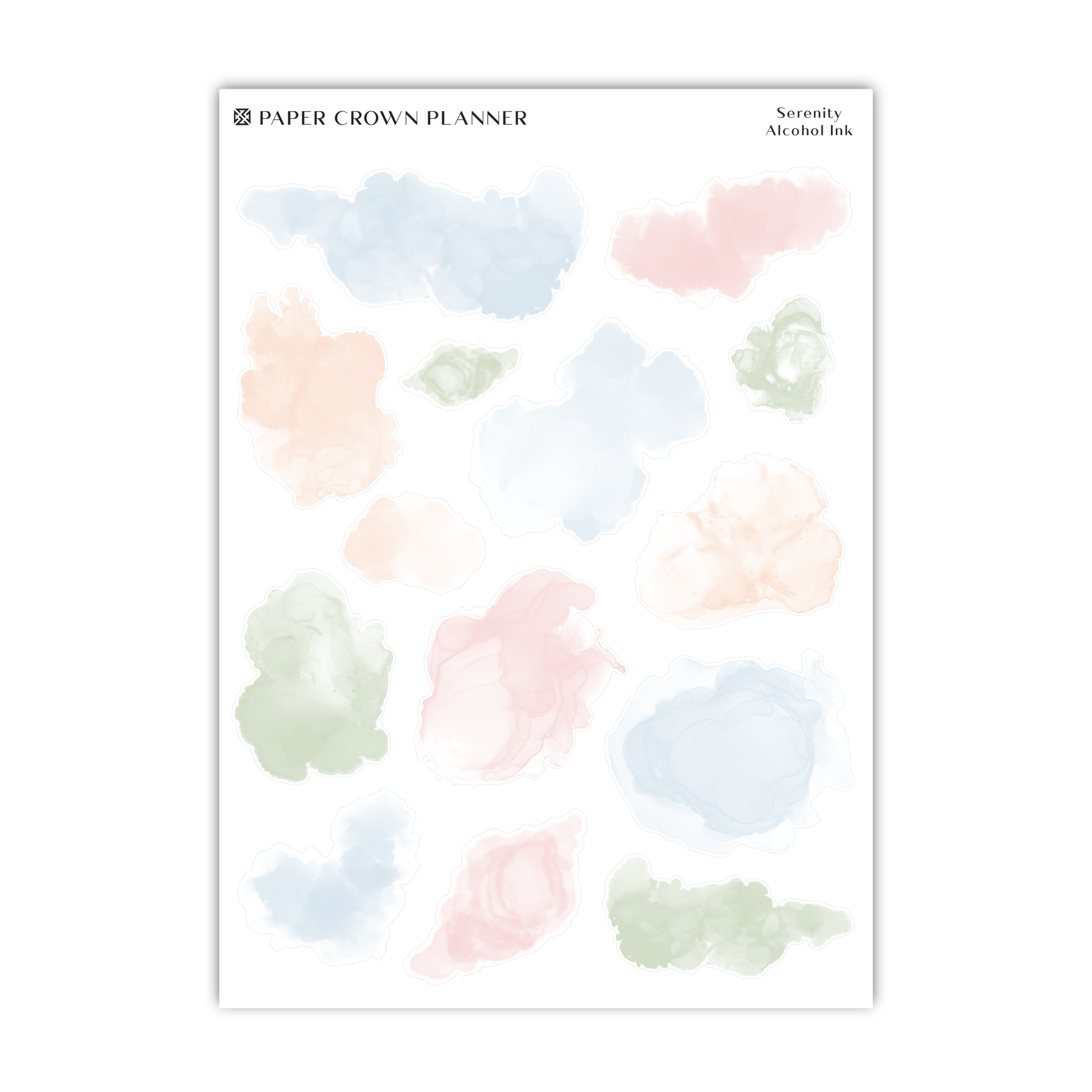 a sheet of paper with different colors of paint