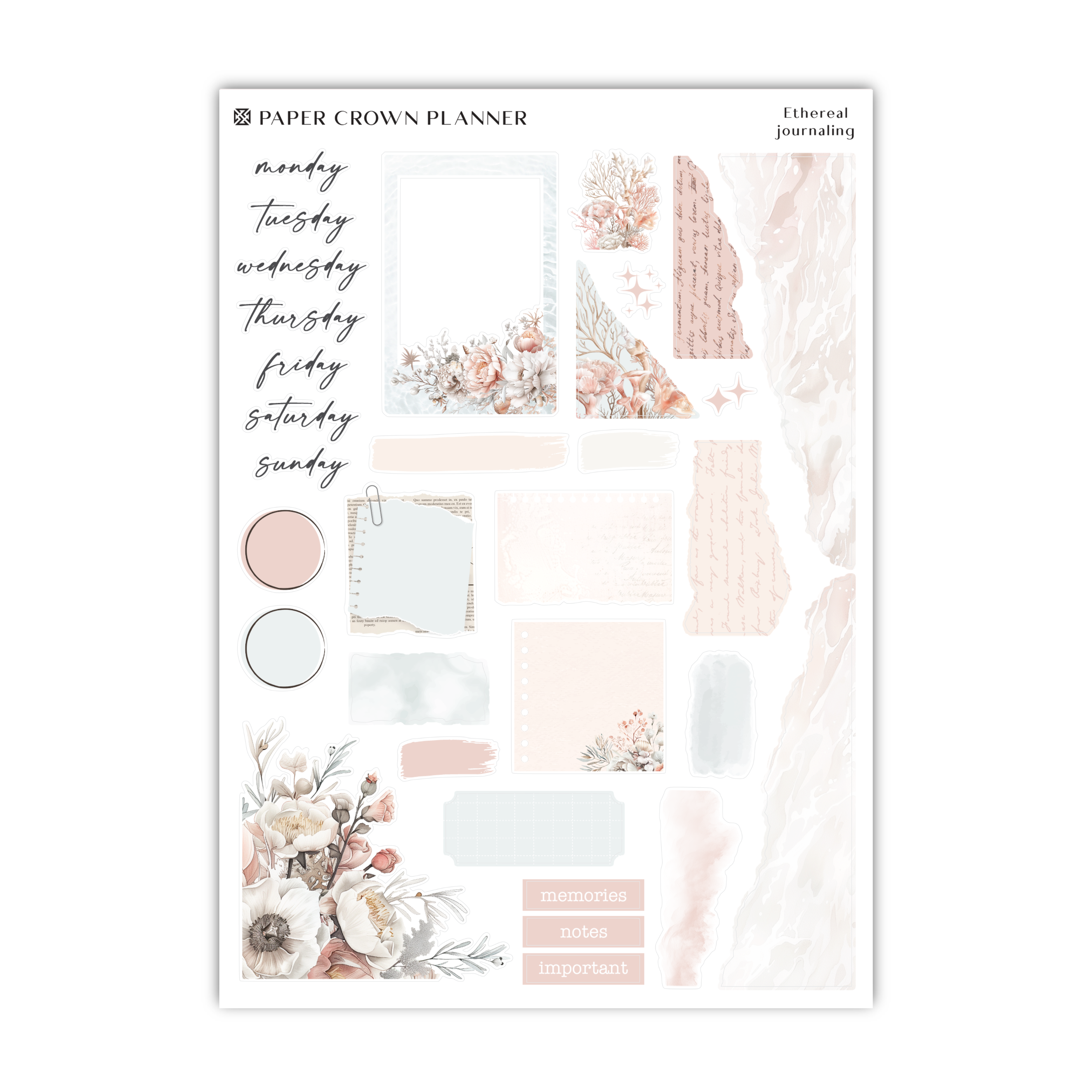 the paper crown planner sticker is shown