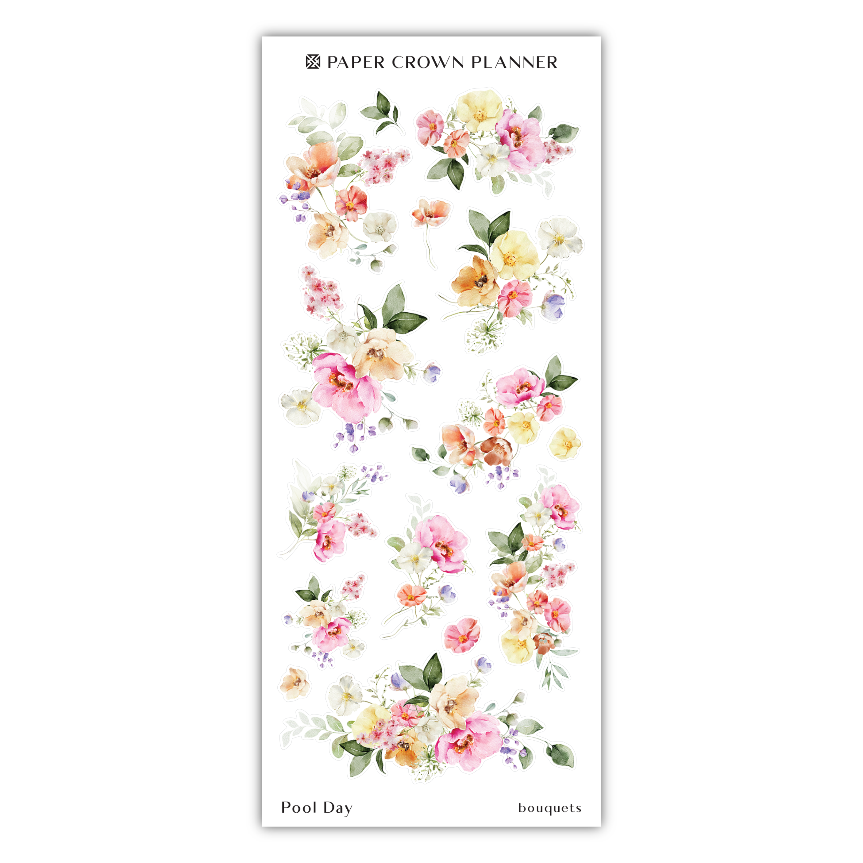 a sheet of paper with flowers on it