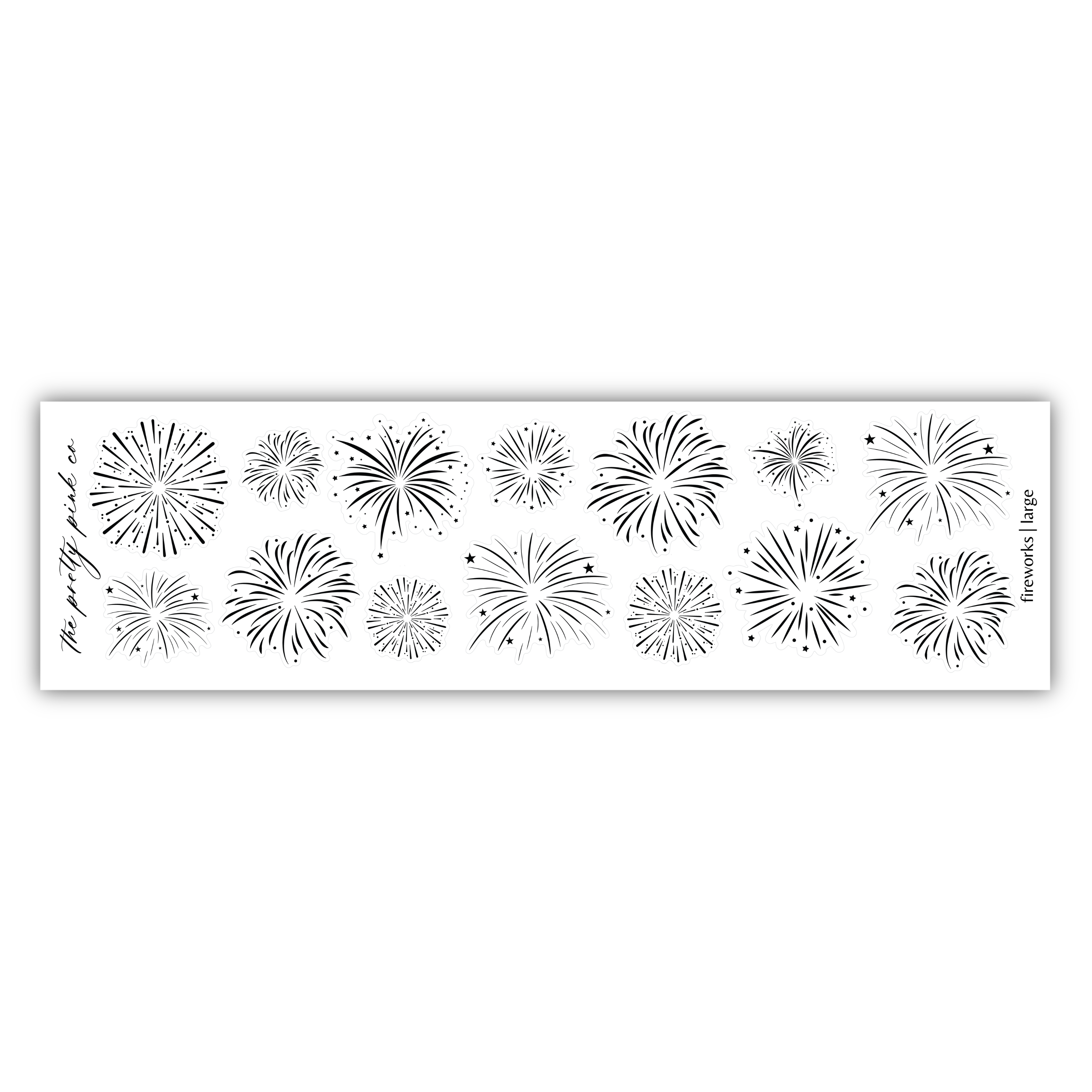 a black and white picture of fireworks on a white background