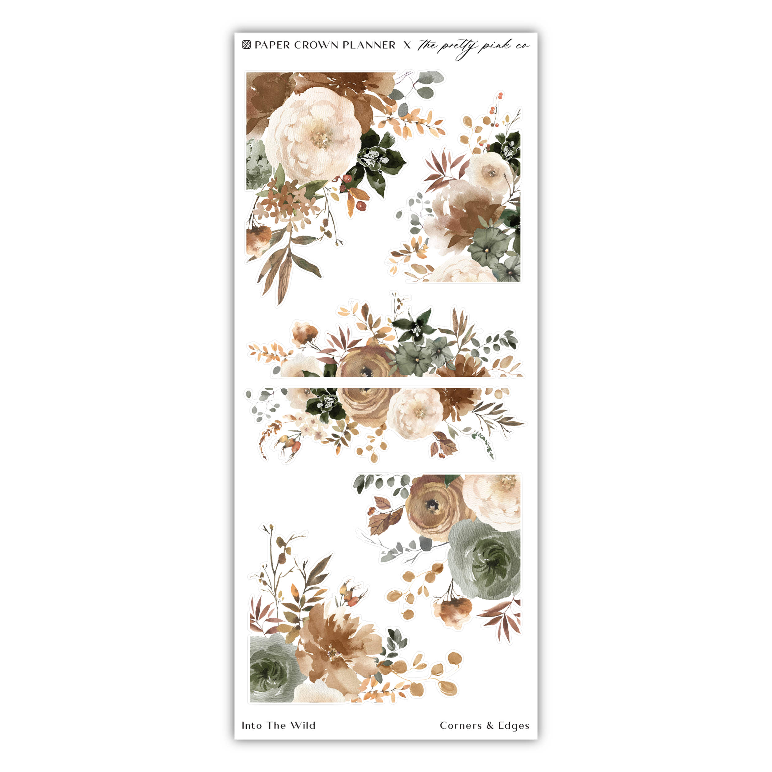 a sticker with flowers and leaves on it