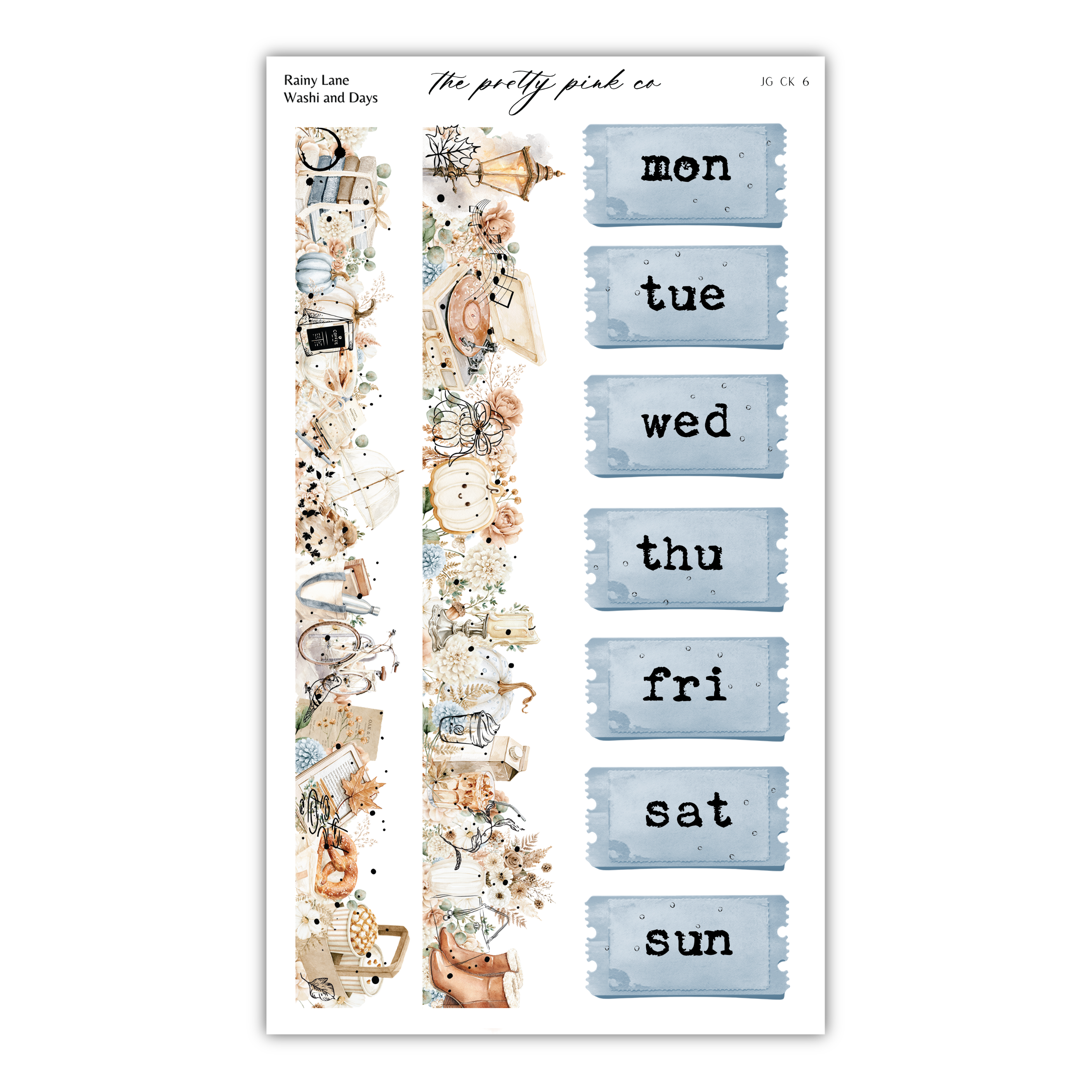a sticker with words and pictures on it