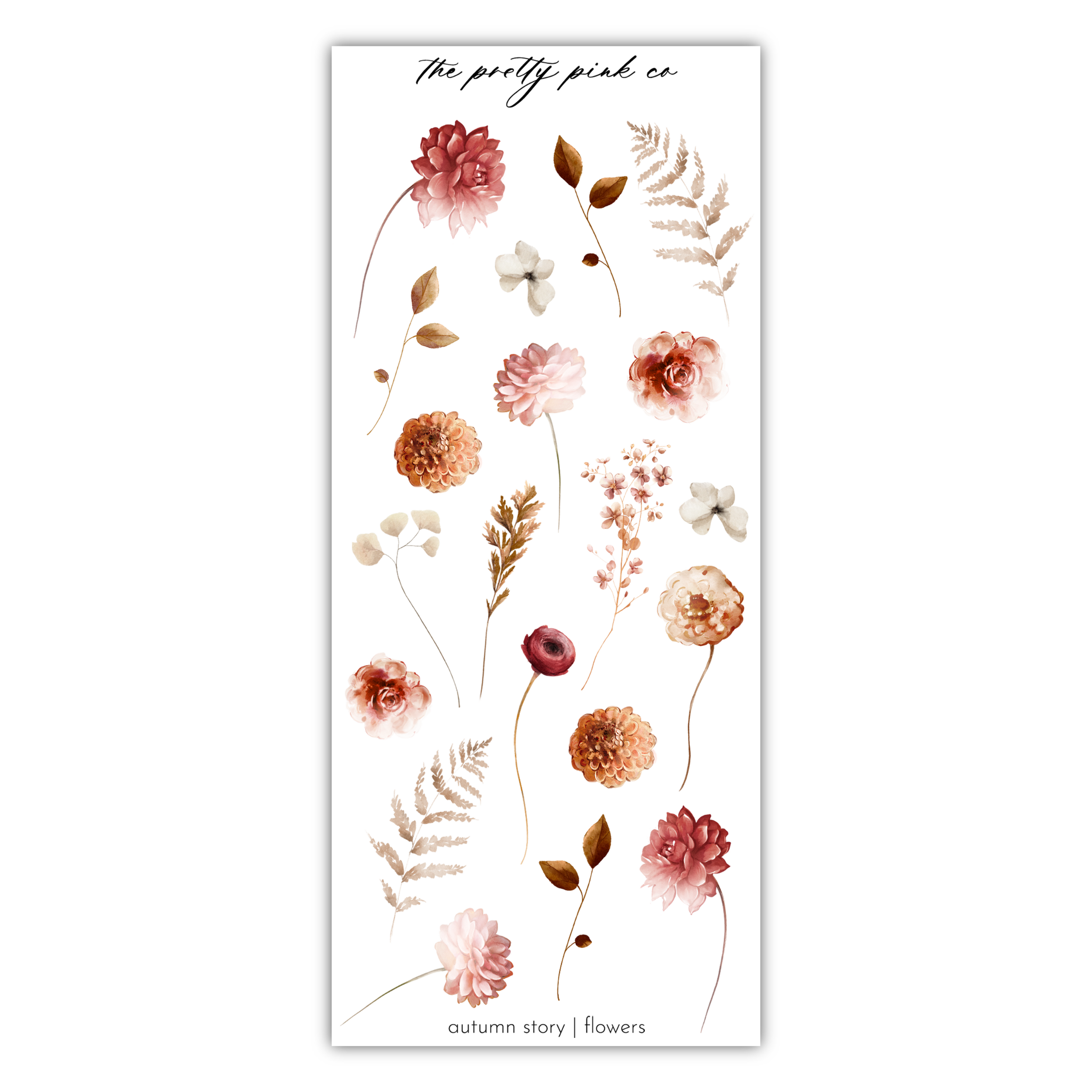 a sticker with flowers and leaves on it