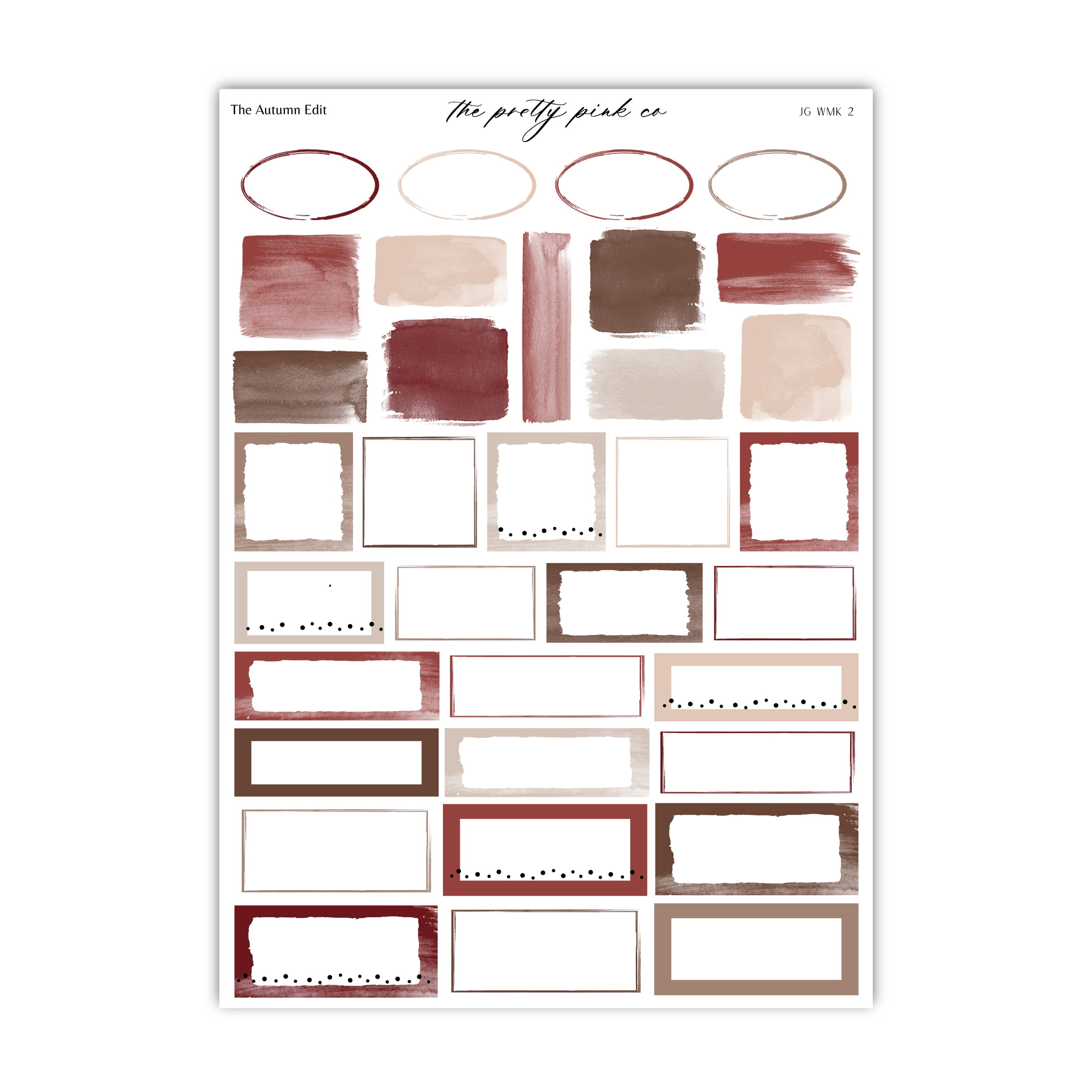 a collection of various shapes and patterns, including circles, rectangles, and other abstract designs, arranged in a grid format.