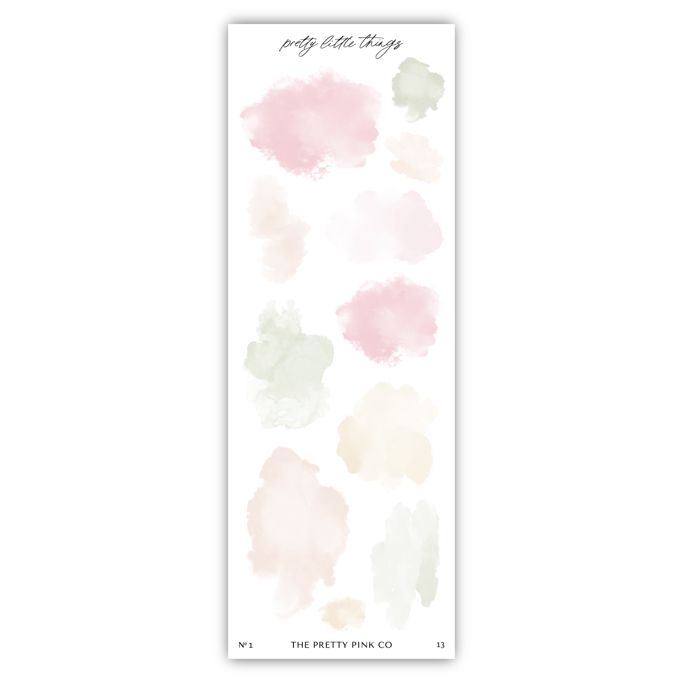 a bookmark with watercolor paint on it