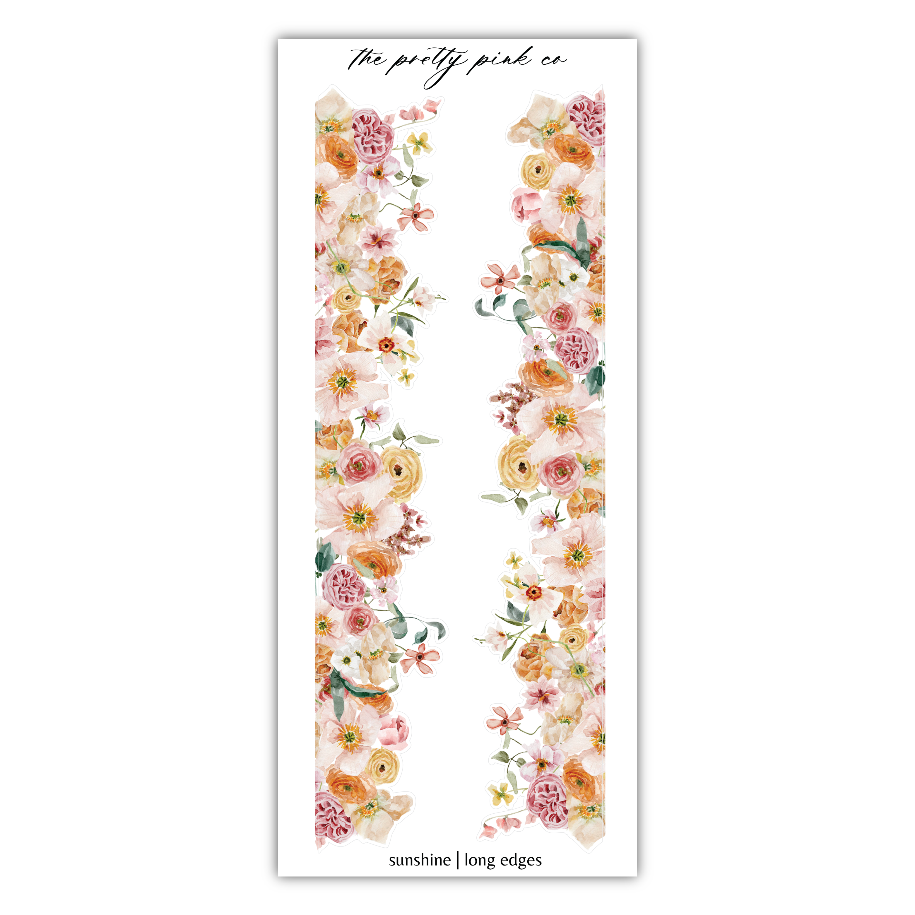 a sticker with flowers and words on it