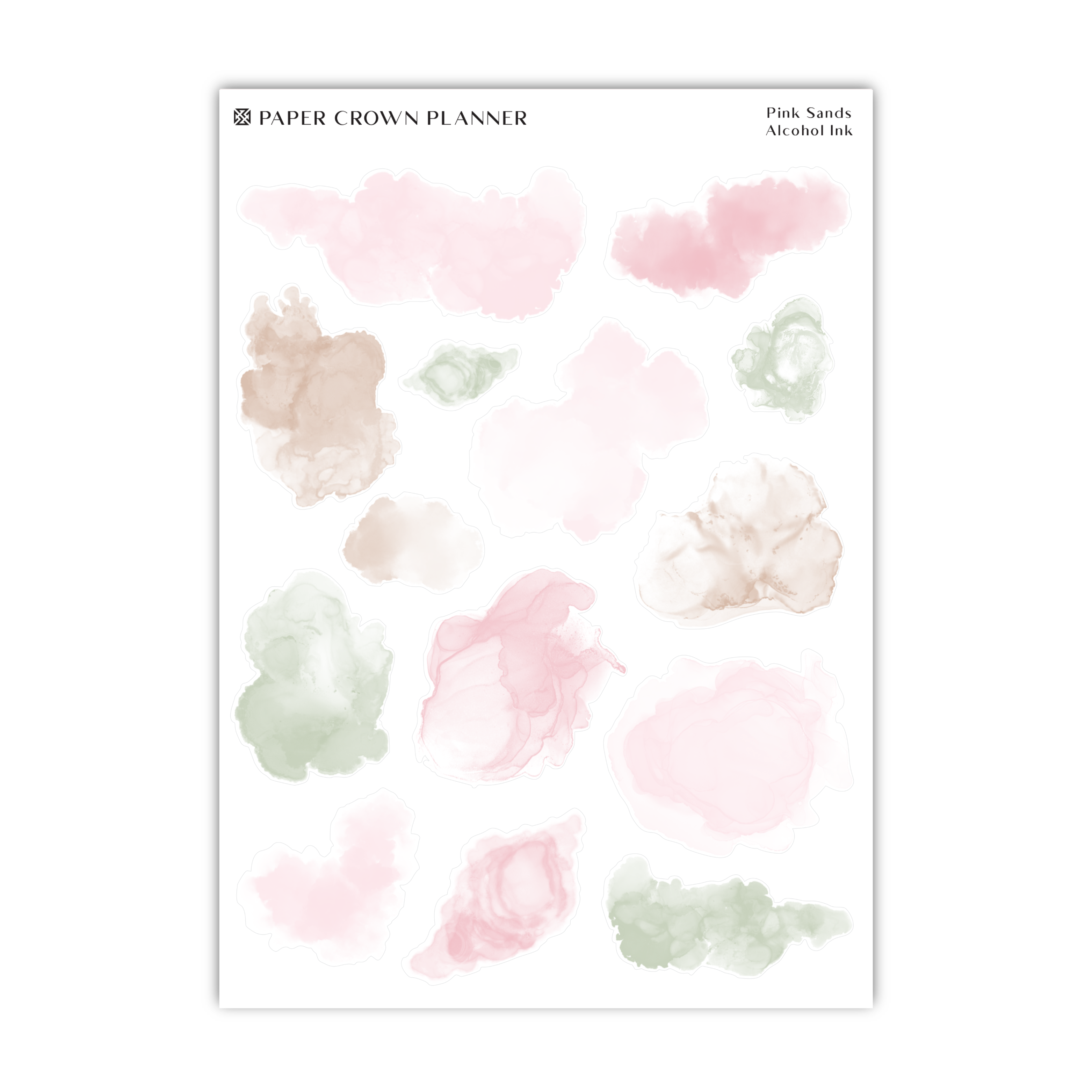 a sheet of paper with different colors of paint