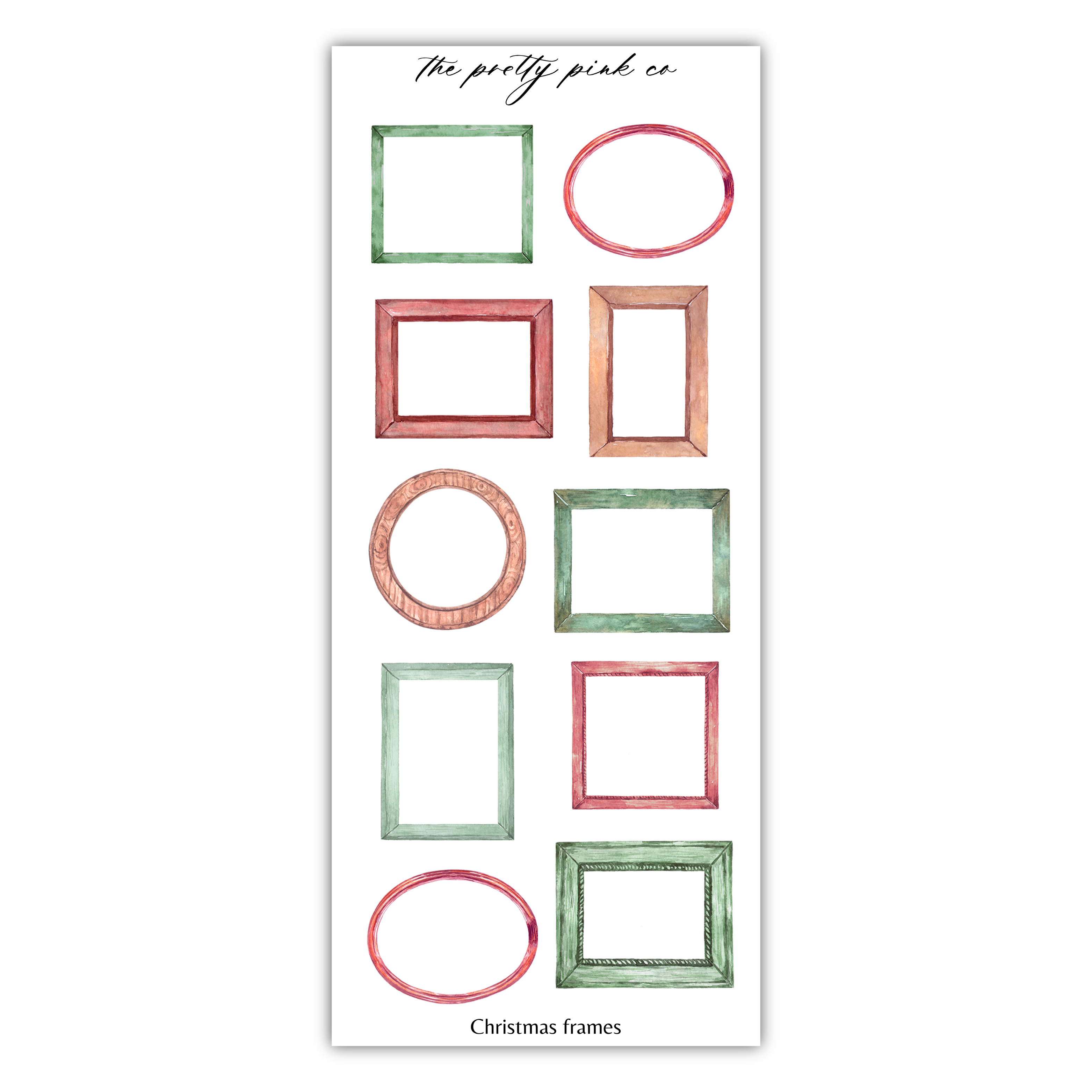 a sticker with different shapes and colors on it