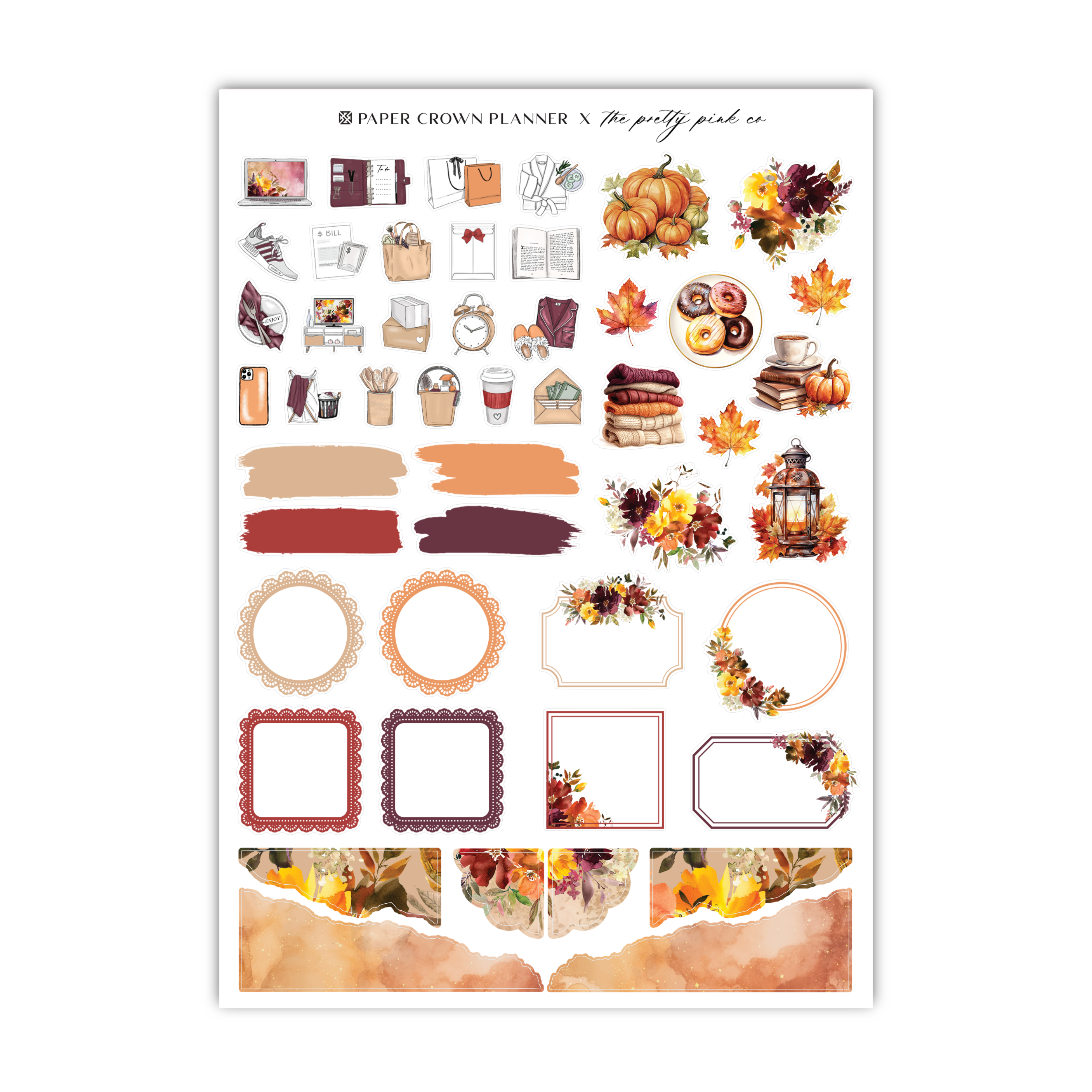 a sticker sheet with a bunch of different items