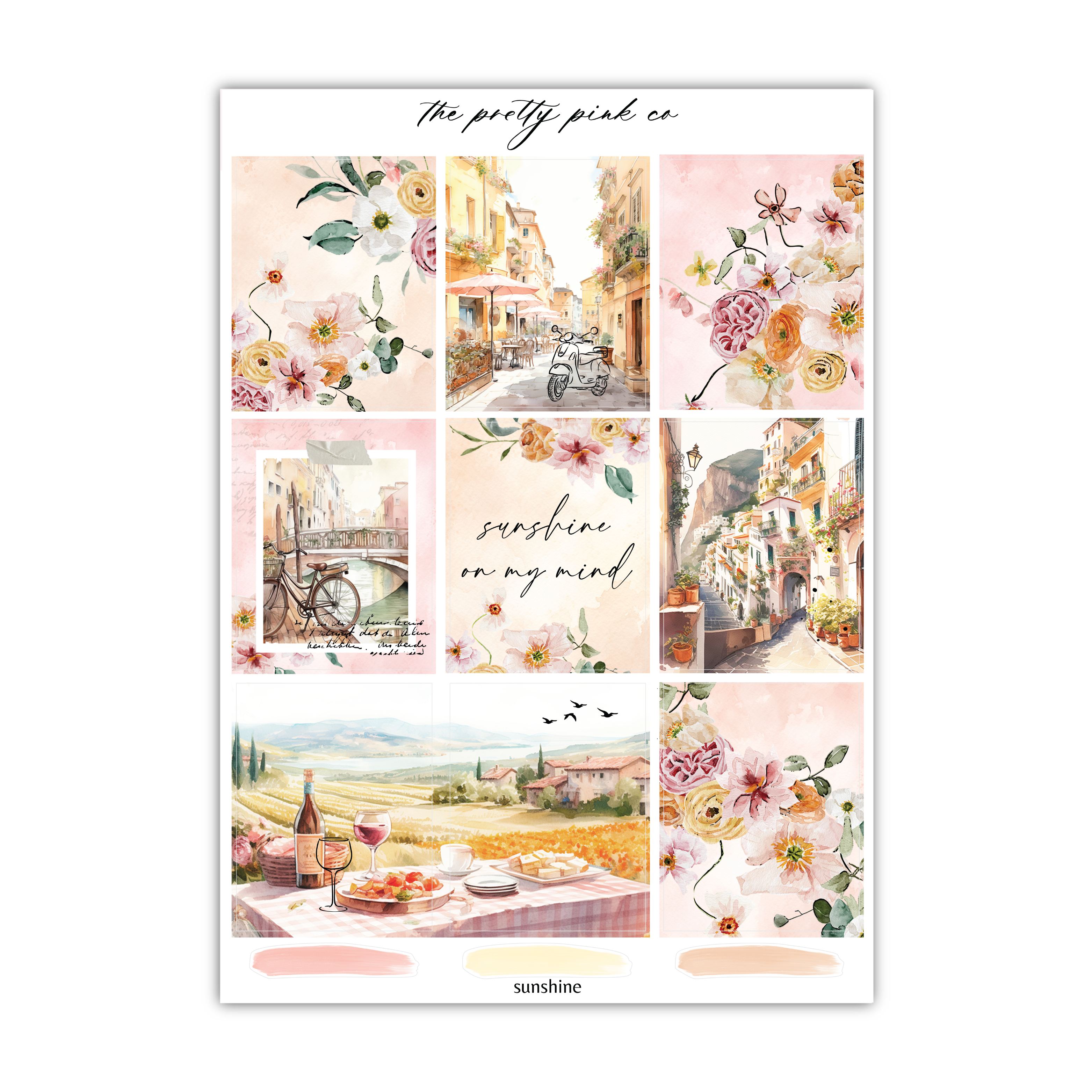 a collage of pictures with flowers and words