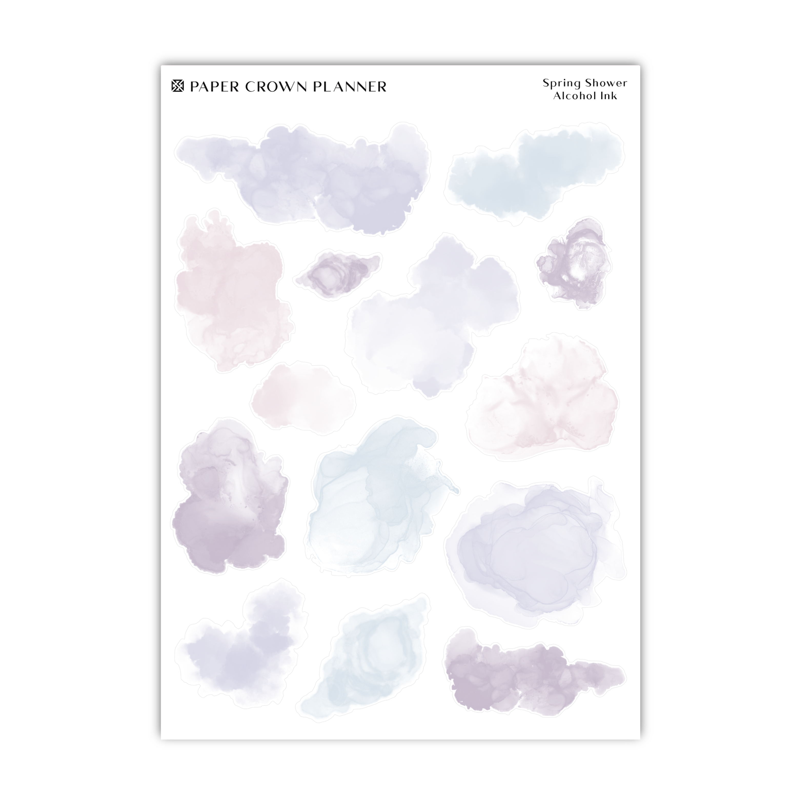 a sheet of watercolor paint on a white background