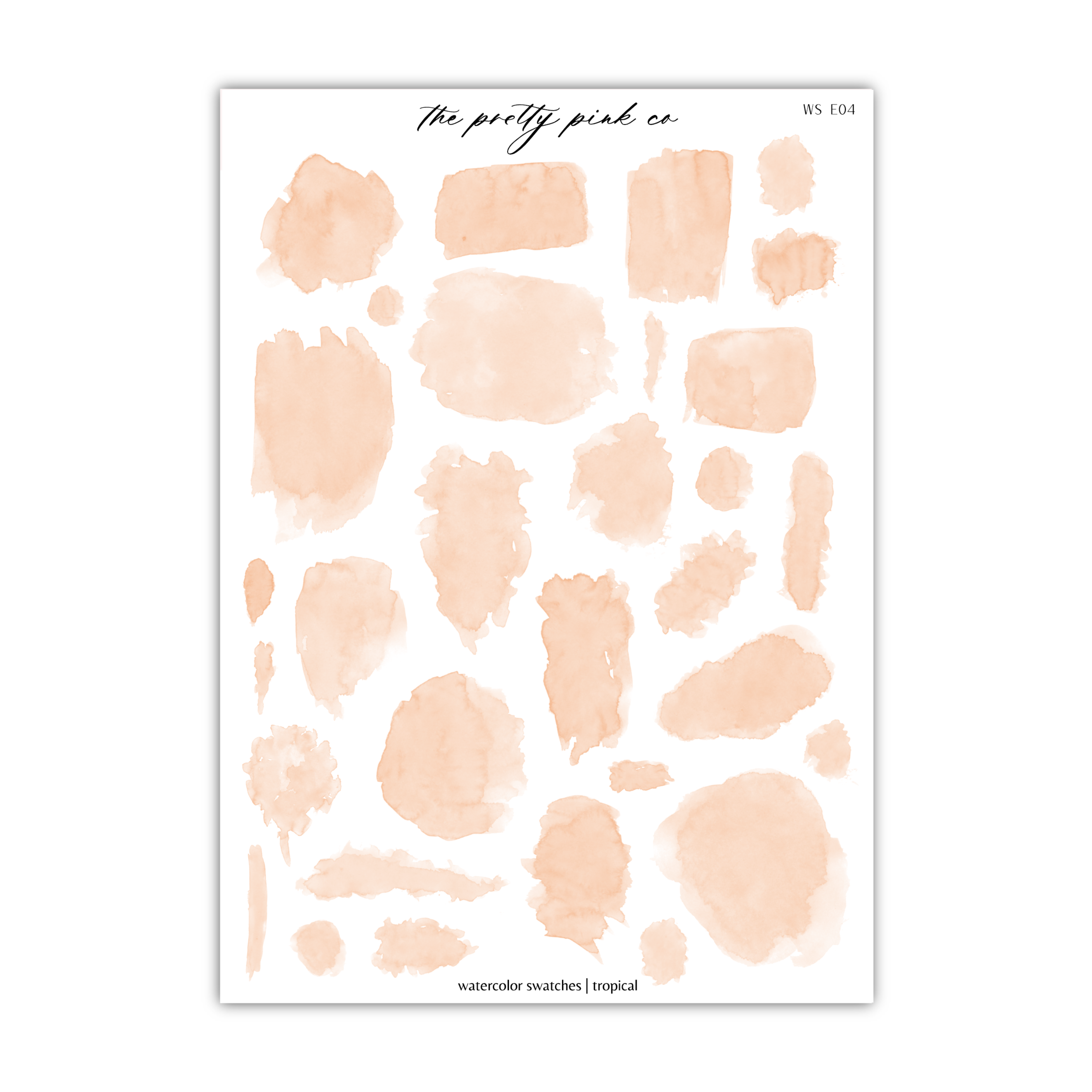 a sheet of watercolor paint on a white background