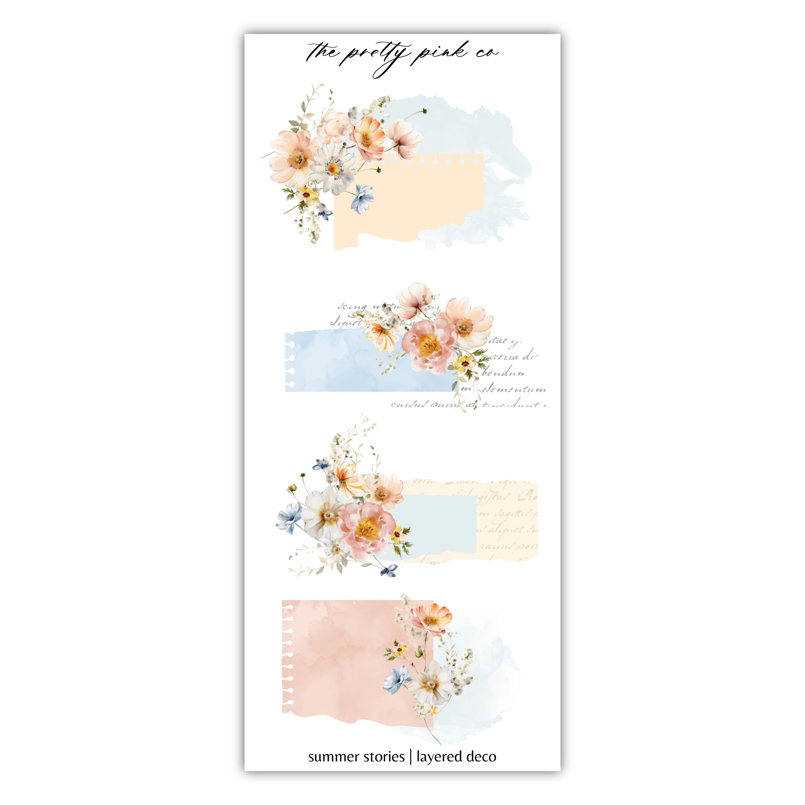 a sticker with flowers and words on it