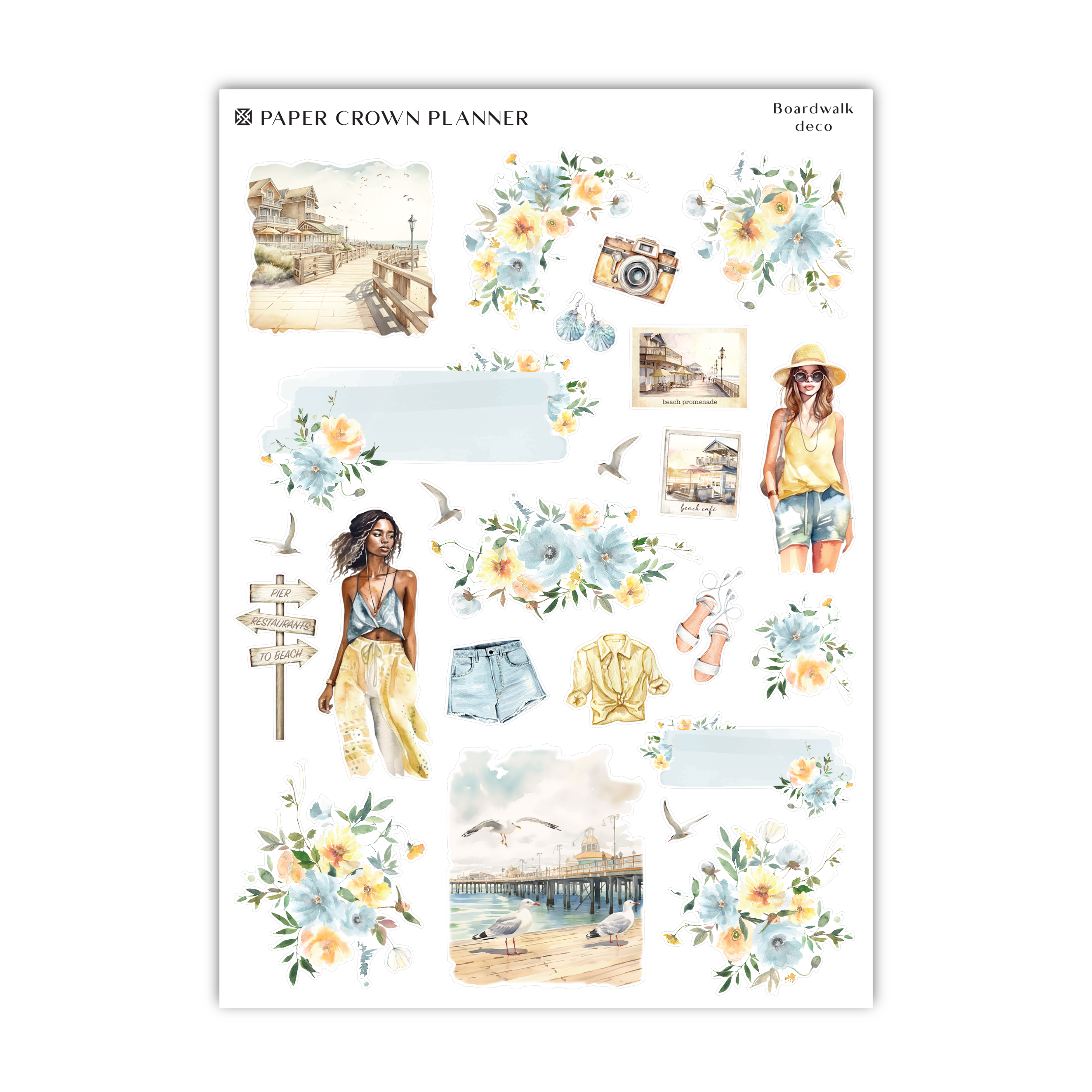 a paper crown planner with flowers and pictures