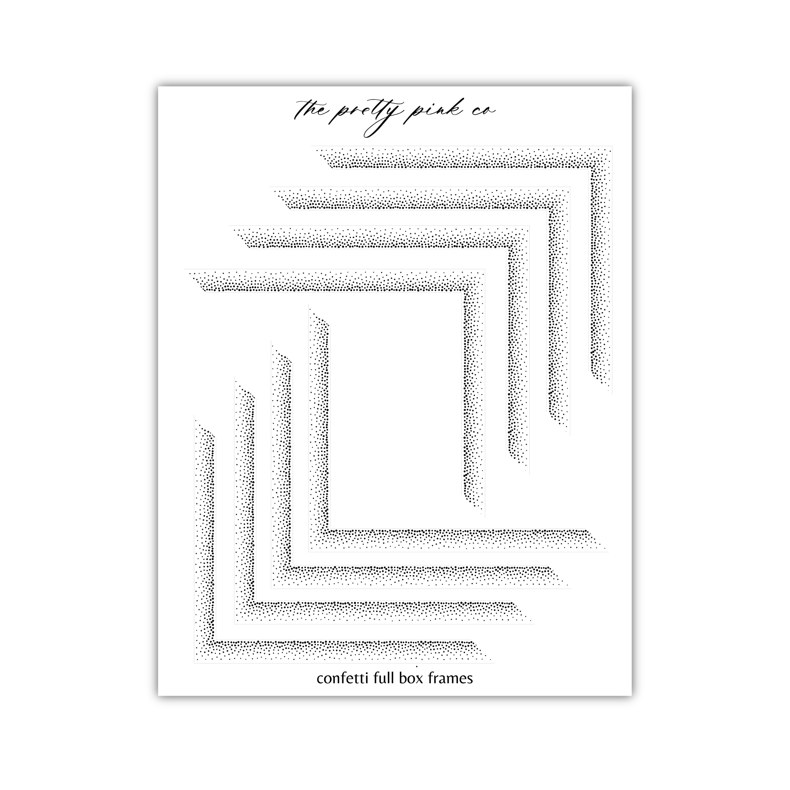 a white paper with a black and white pattern on it