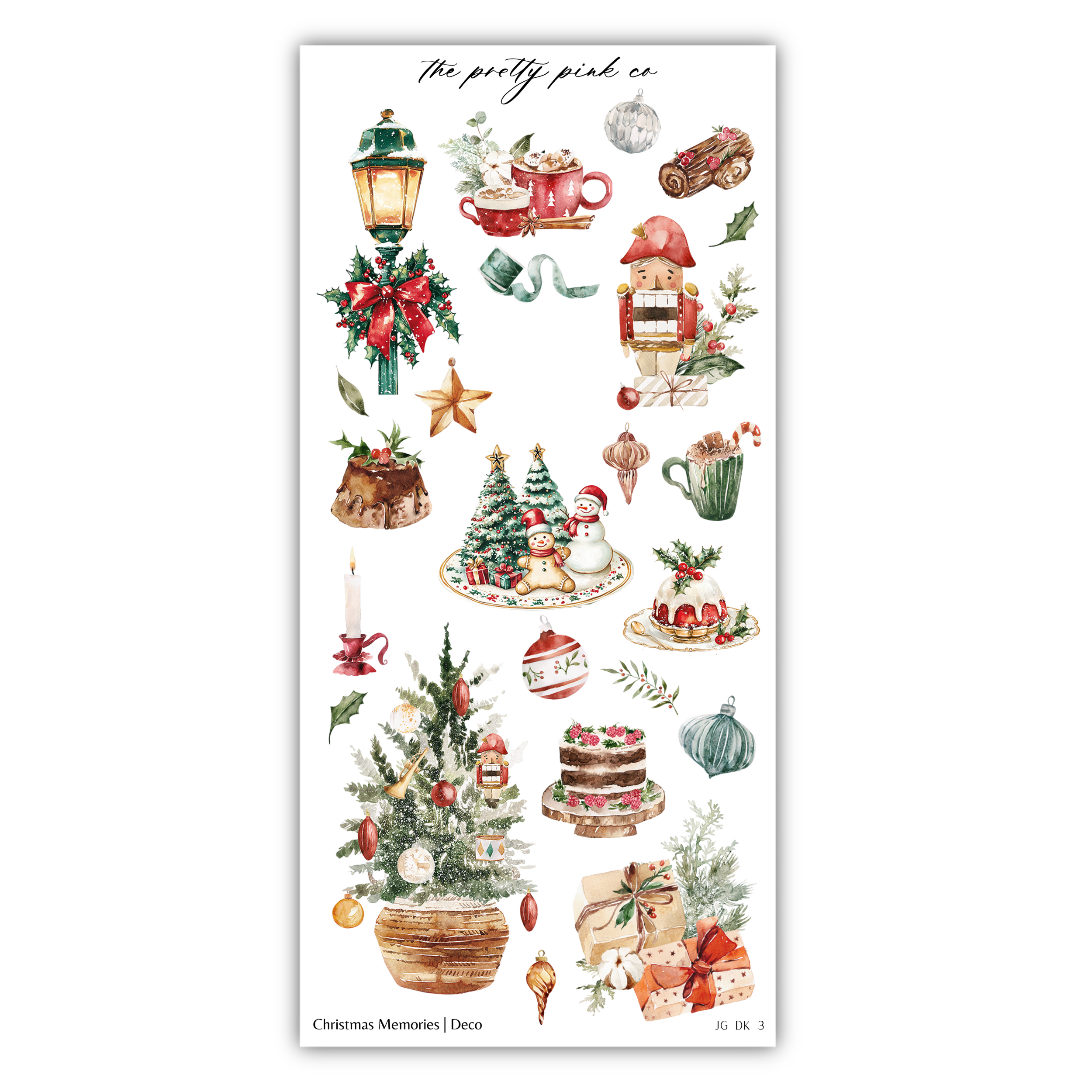 a christmas sticker sheet with christmas decorations
